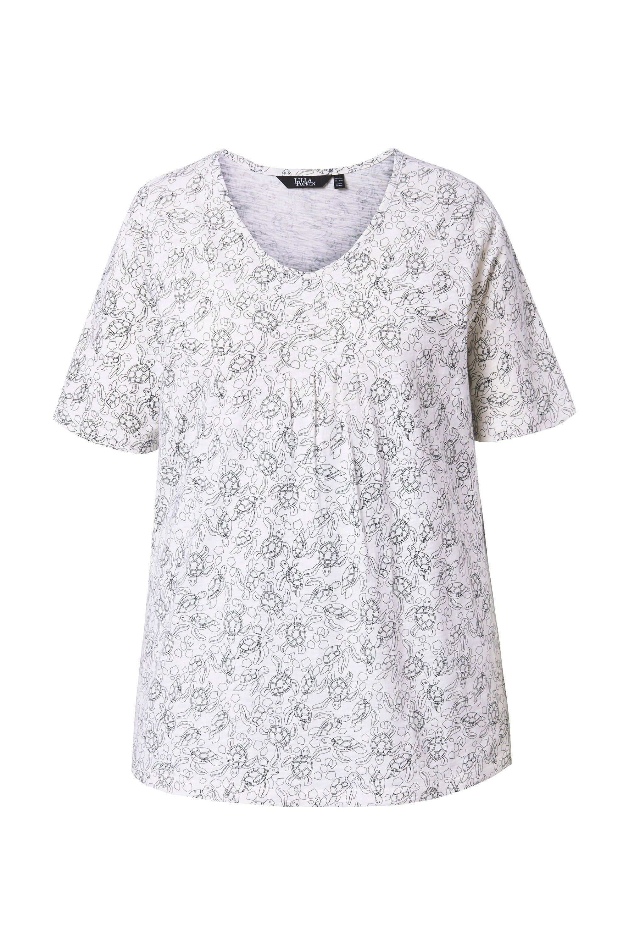 T-Shirt T-Shirt Schildkröten A-Linie V-Ausschnitt Halbarm