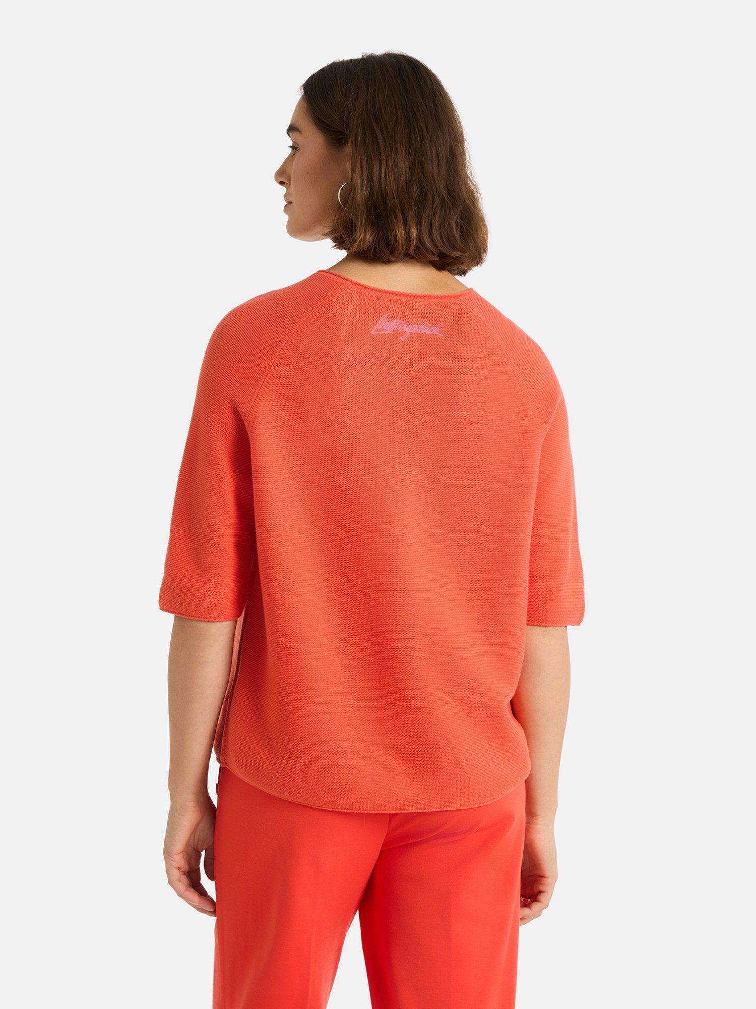 Lieblingsstück Kurzarmpullover KleraEP Halbarm mit Rundhals, unifarben