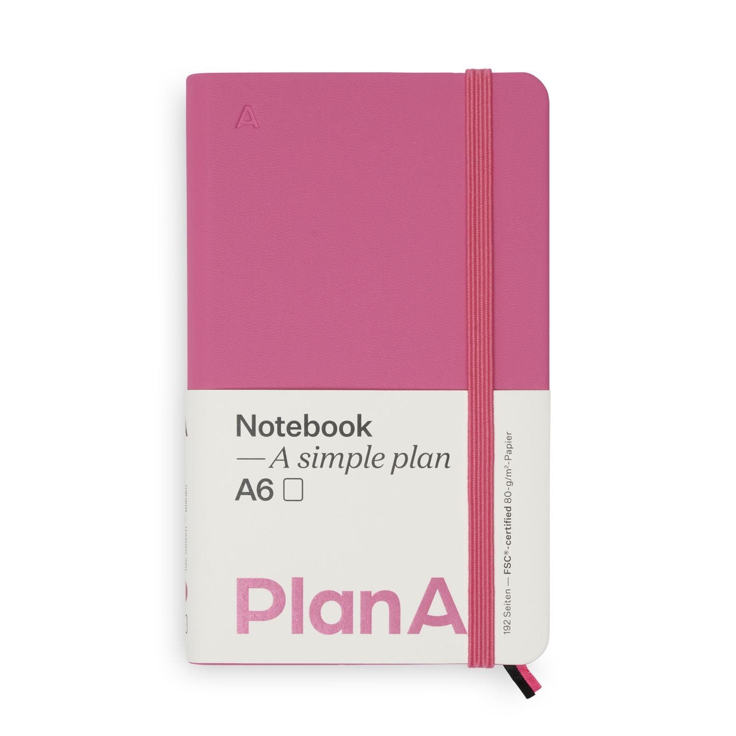 Notizbuch Notizbuch A6 Hardcover Candy Pink Blanko, 192 Seiten