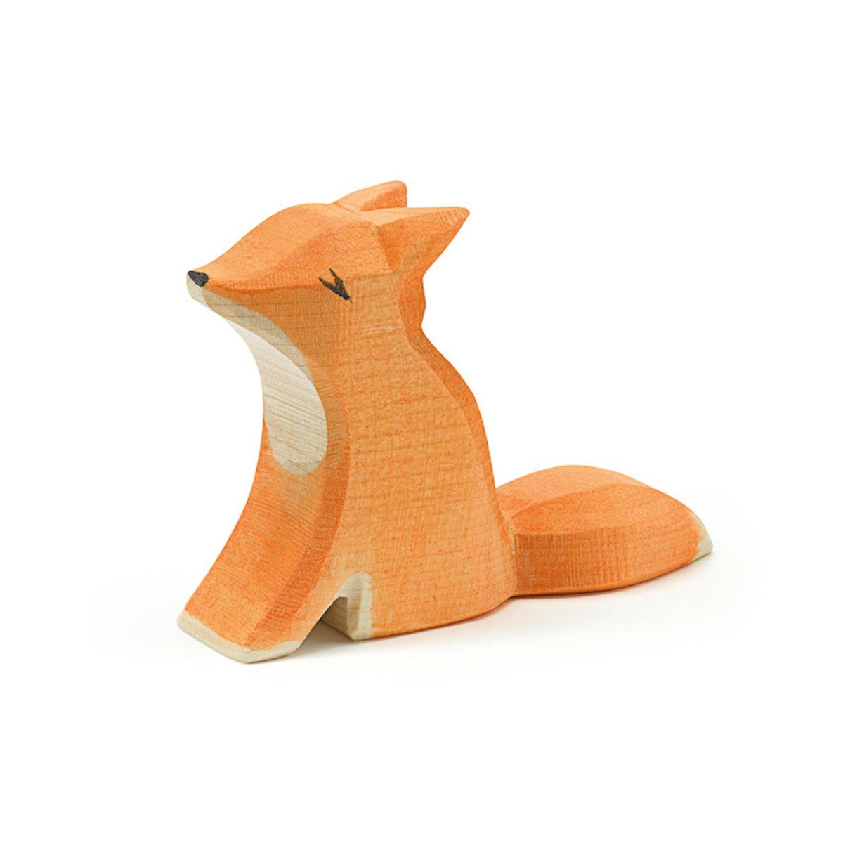 Ostheimer Spielfigur Fuchs klein sitzend Holztier Spieltier orange, (Set, 1-tlg., 1), Made in Germany