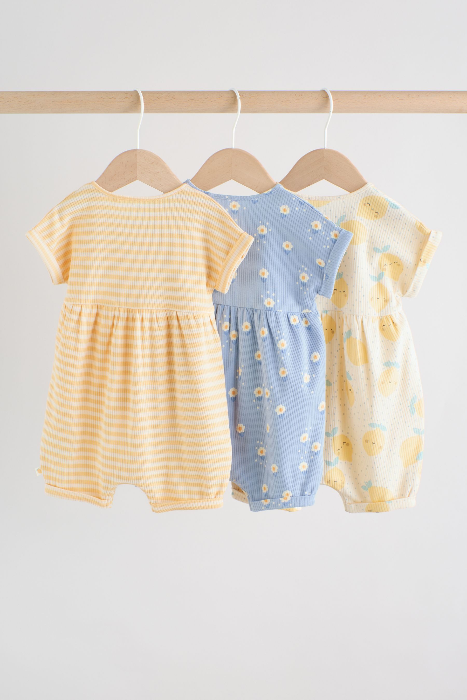 Next Strampler 3er-Pack Jersey-Babystrampler (3-tlg)