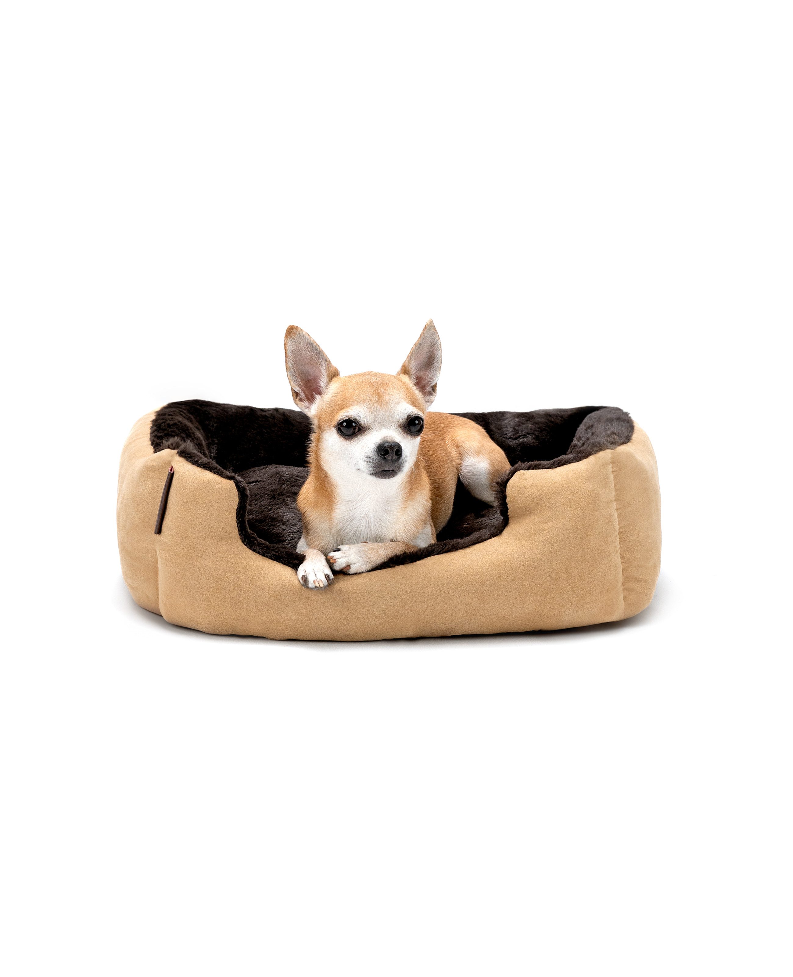 lionto Tierkissen lionto Hundekissen mit Wendekissen, 50x37 cm, beige/braun, mit Wendekissen, braun/beige, 50 cm x 37 cm