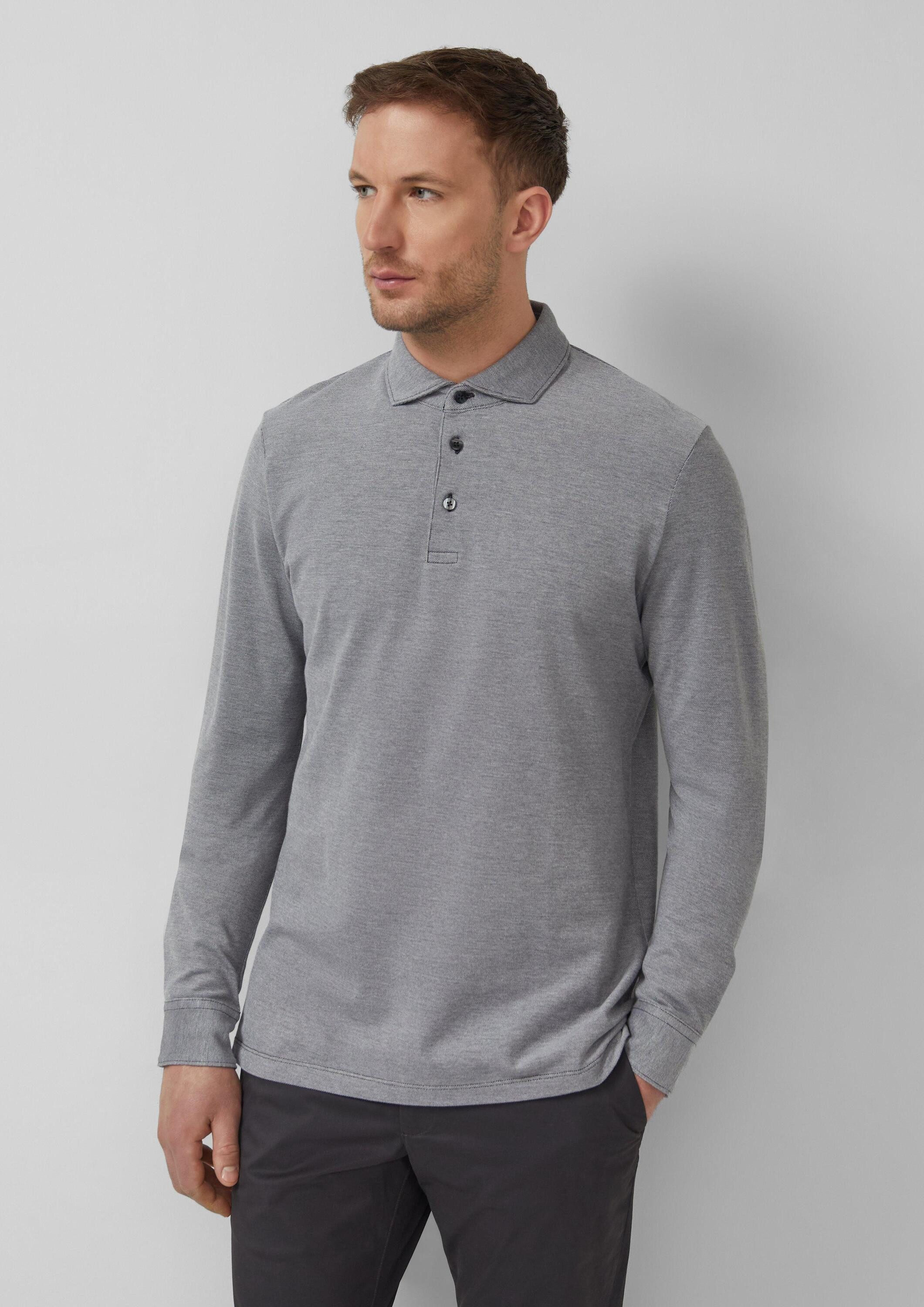 Langarmshirt Polo-Shirt