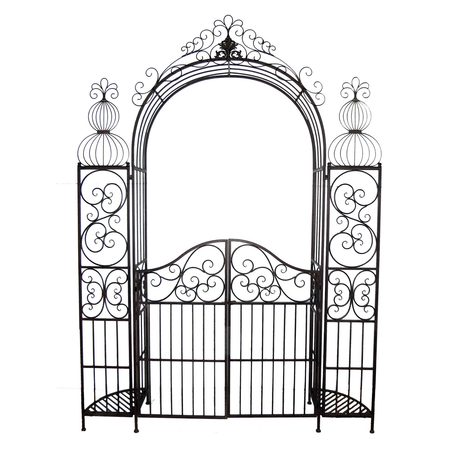 HTI-Living Gartentor Gartentor mit Bogen Celia, (Stück, 1 Gartentor aus Metall, zerlegt), Rankgitter Metall nostalgisch