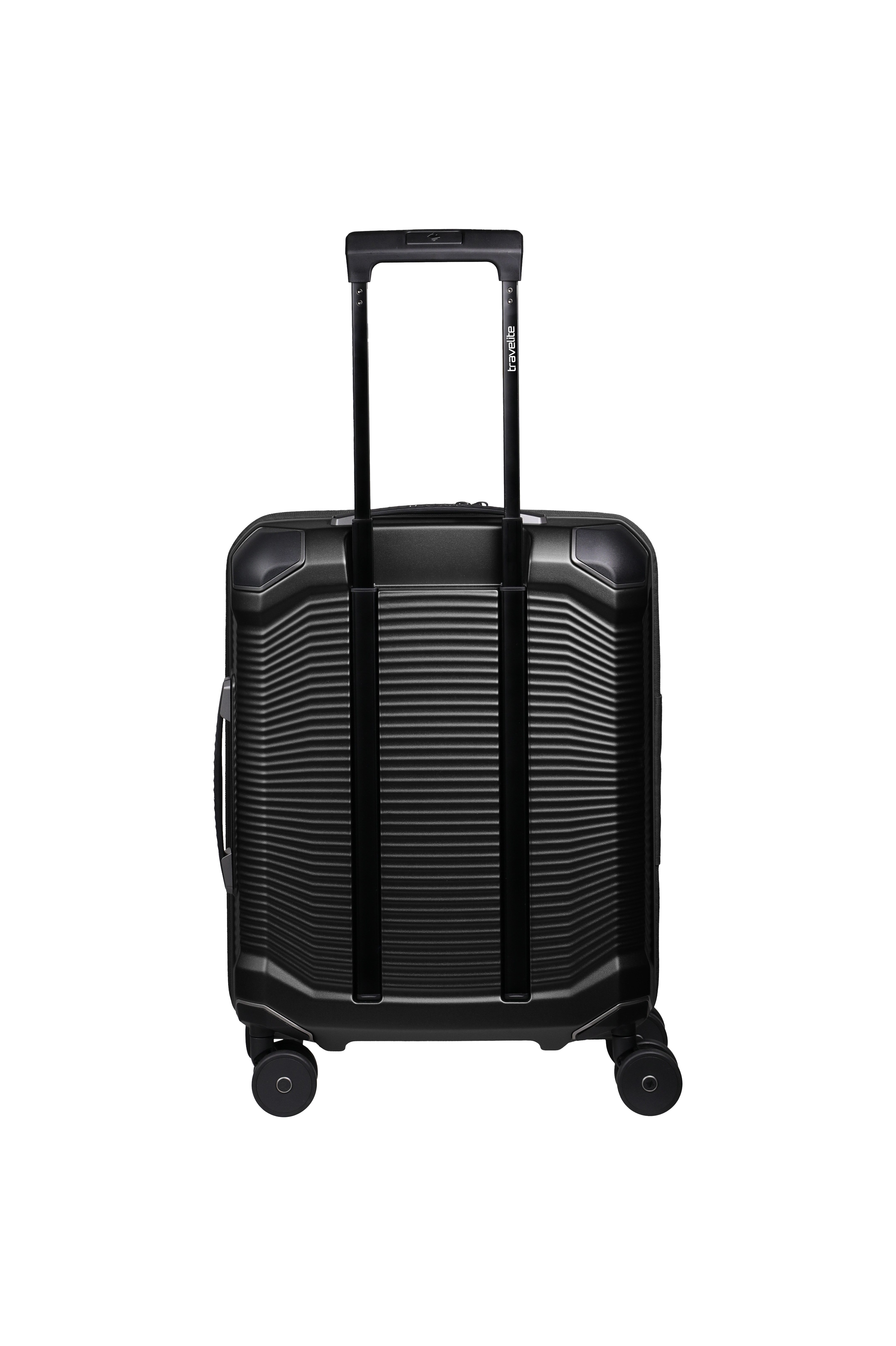 travelite Trolley MILLENNIUM Reisekoffer Hartschale, 4 Rollen, aus leichtem Polycarbonat mit stabiler Bauweise und Innenaufteilung