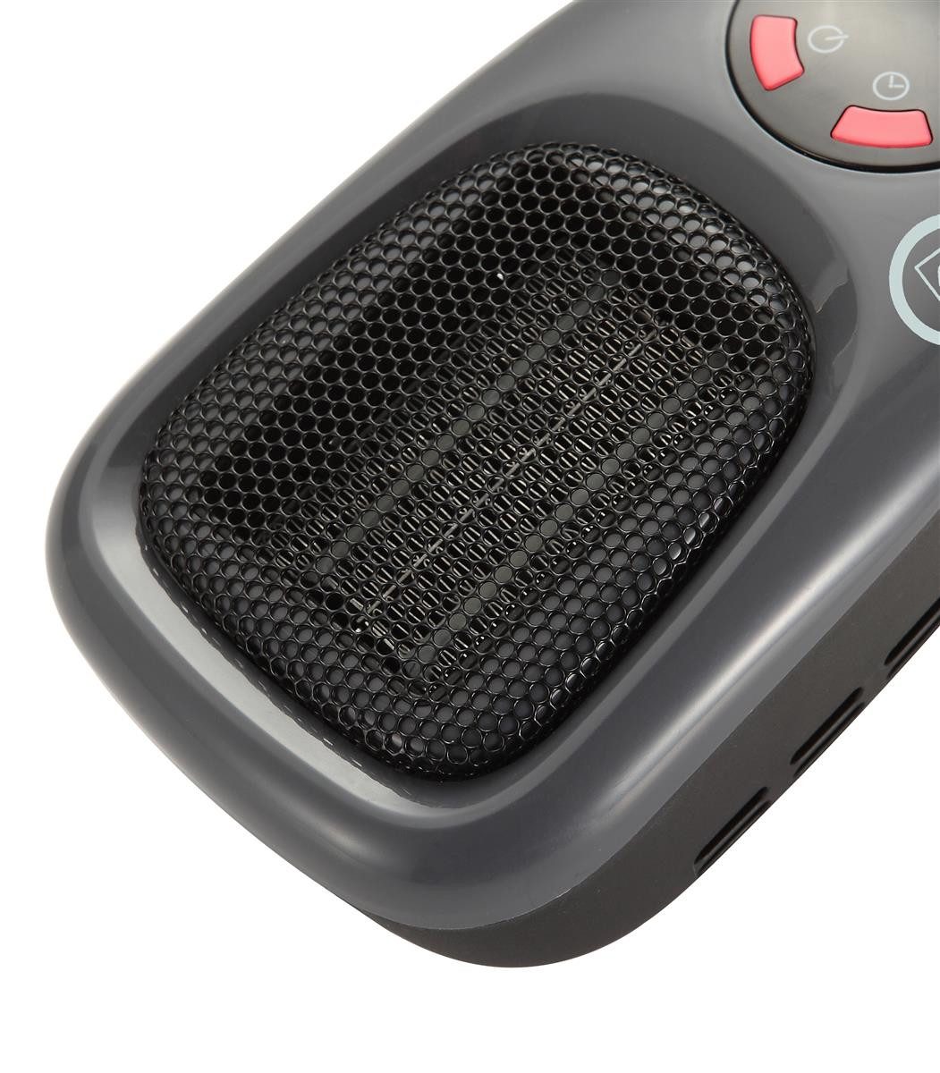 Balderia Elektrokamin Plug-In-Heater – Steckdosenheizung in schwarz, Steckdosen Mini Heizlüfter 500W – Bild 3 von 4