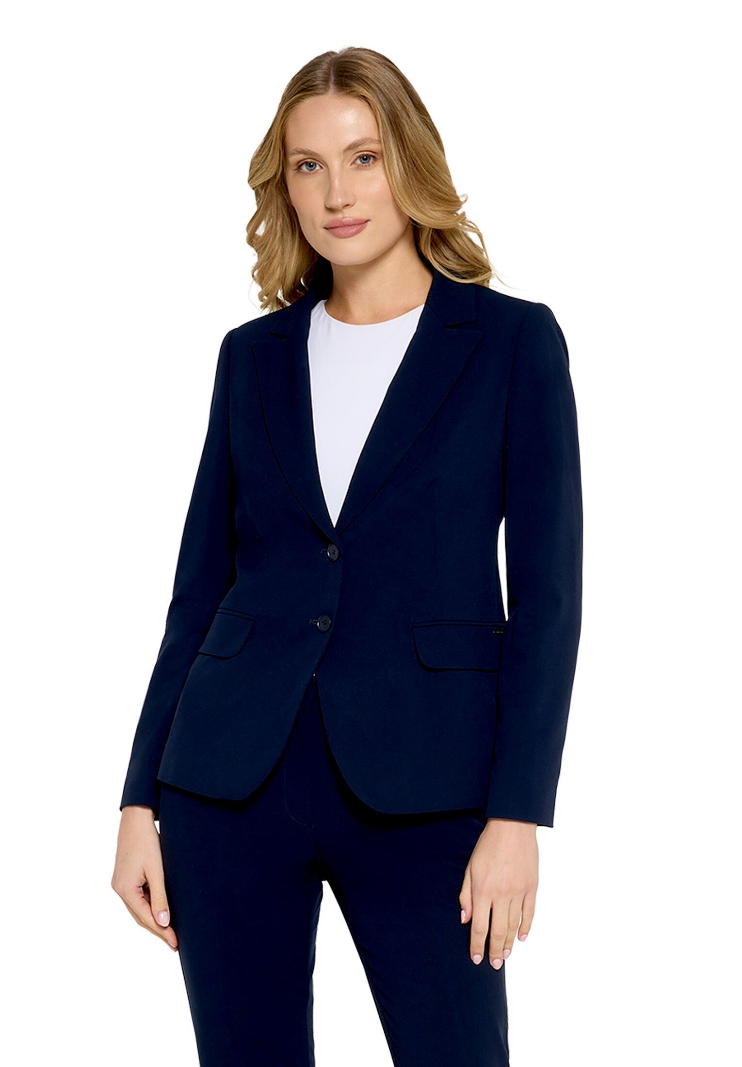 Betty&Co Longblazer Damen mit Taschen Druckfutter