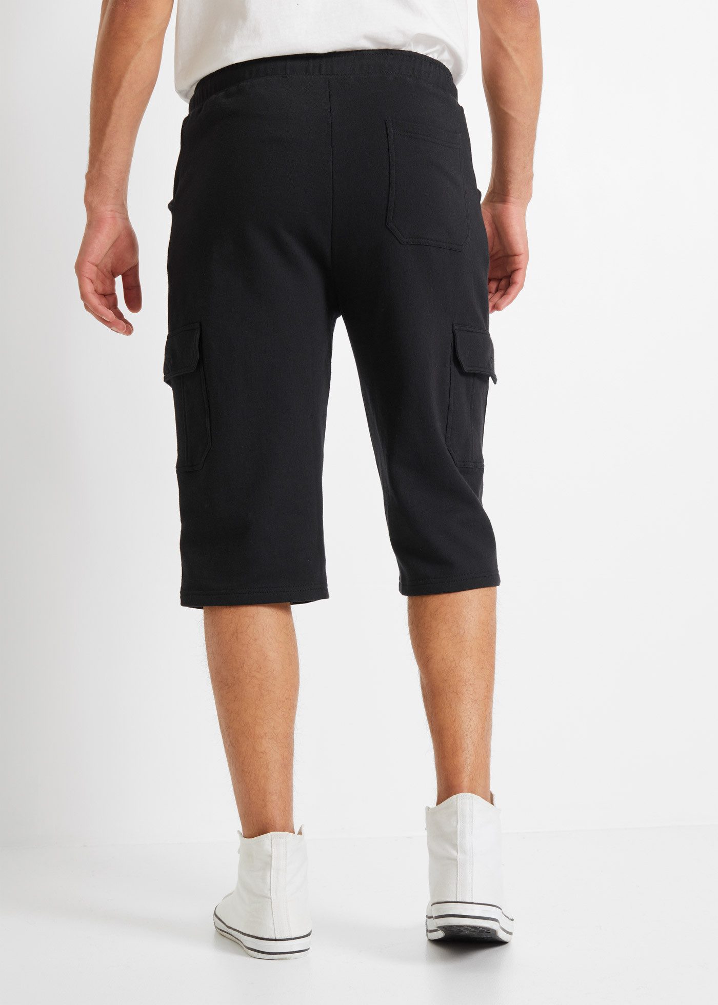bonprix Sweatbermudas aus Baumwolle, mit zahlreichen Taschen, regular fit, casual Stil