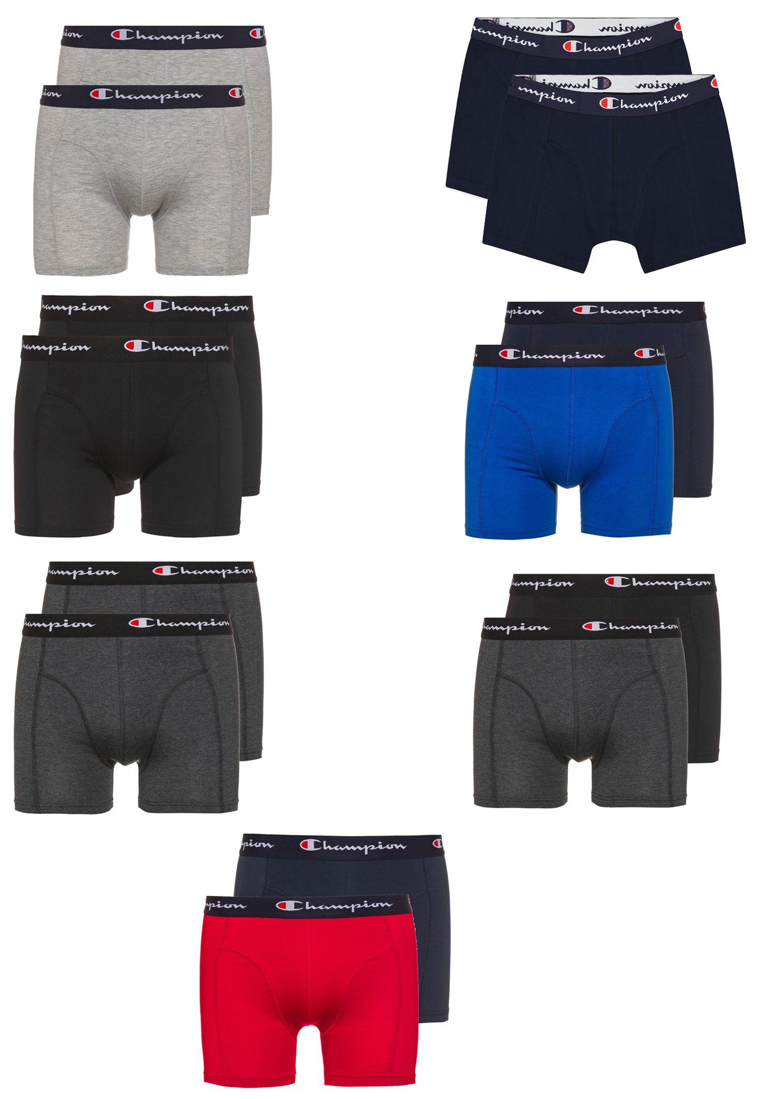 2pk 2-St., Black 2er-Pack) (Spar-Pack, Champion Boxer Boxershorts