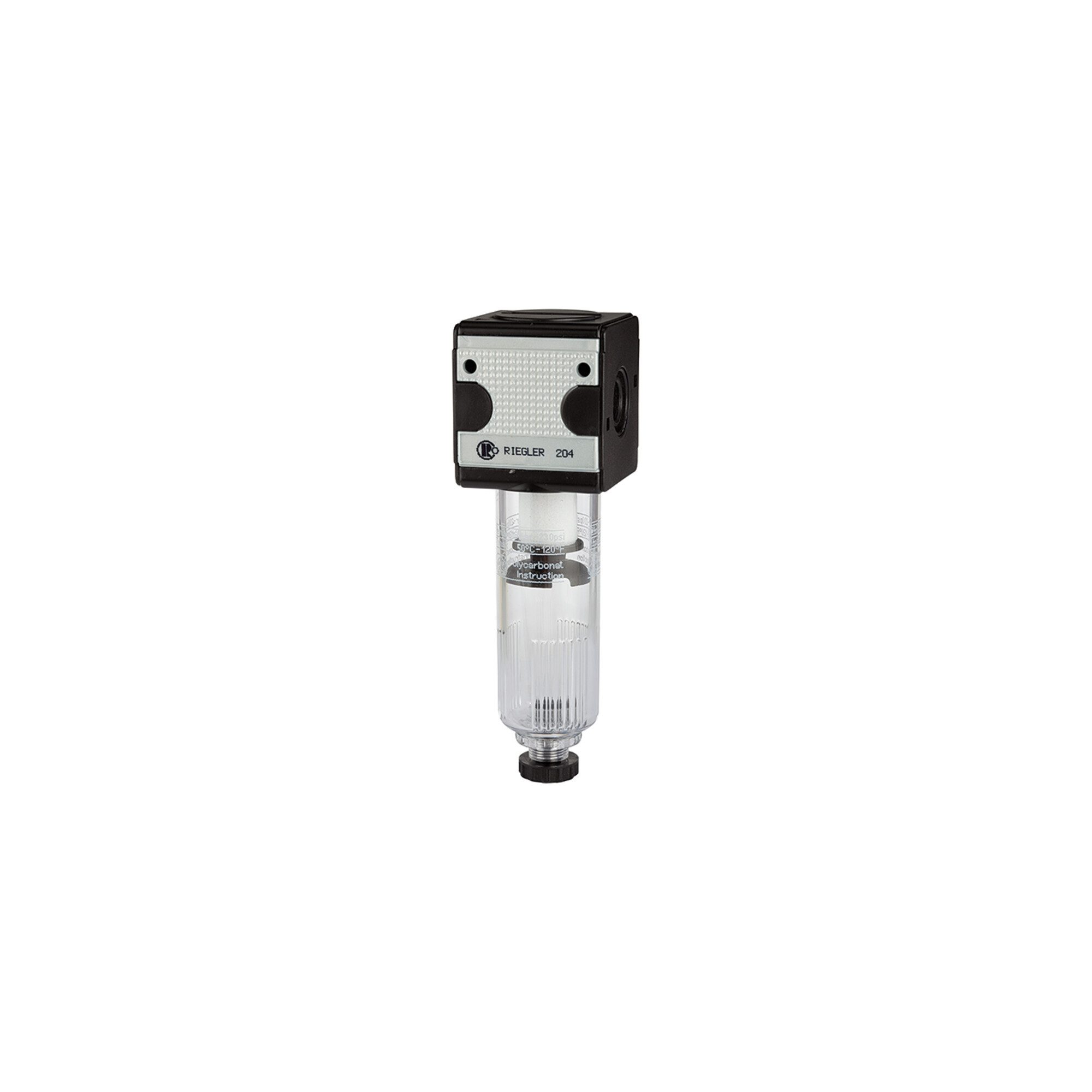 RIEGLER Druckminderer Riegler Filter »multifix « mit Polycarbonatbehälter, 5 µm, BG 1, G 3/8