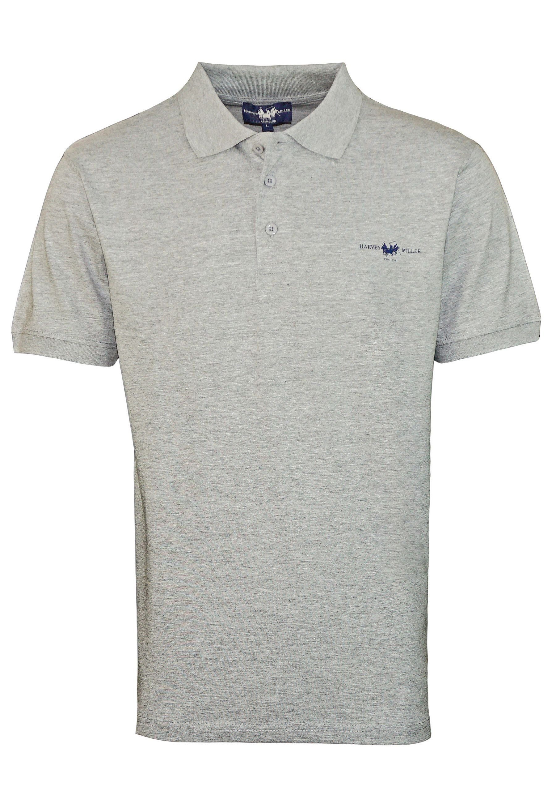 Harvey Miller Poloshirt Shirt Poloshirt Jersey (1-tlg) grau | Sport-Poloshirts