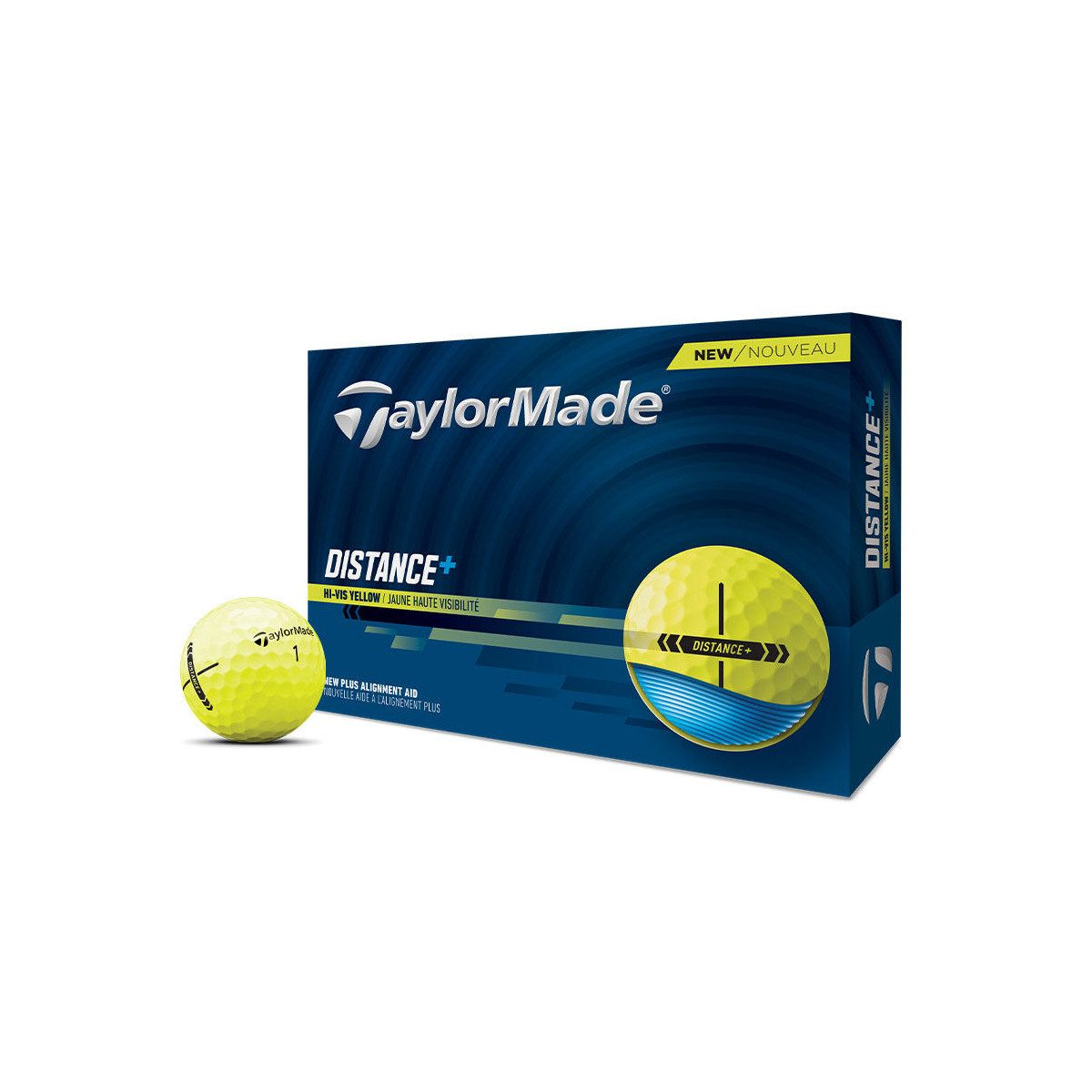 Taylormade Golfball TaylorMade Golfball Distance+ gelb 1 Dutzend
