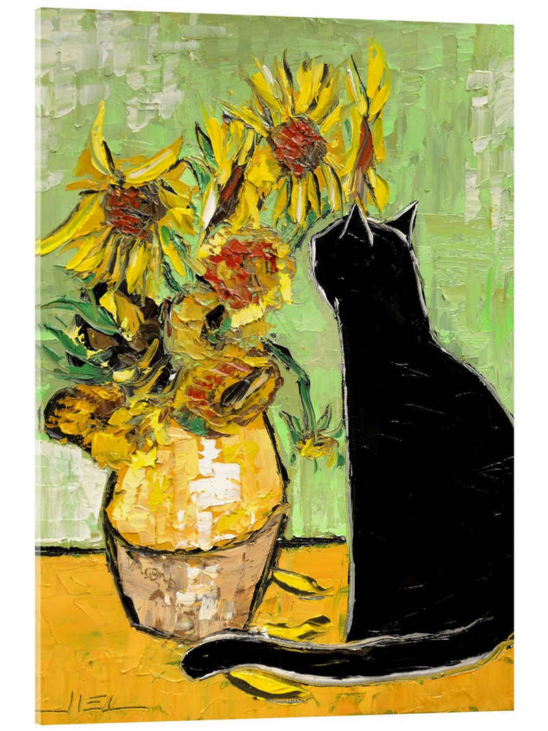 Posterlounge Acrylglasbild JIEL, Die Katze von van Gogh, Malerei