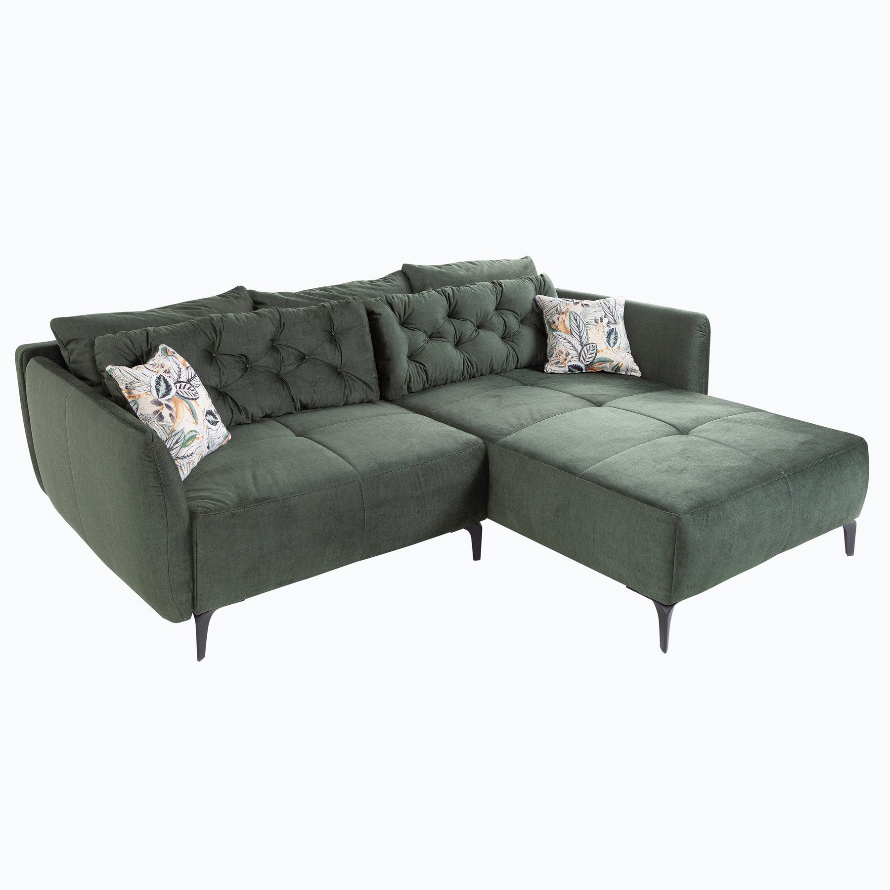 riess-ambiente Ecksofa MARRAKESCH 245cm flaschengrün, Eckcouch günstig online kaufen