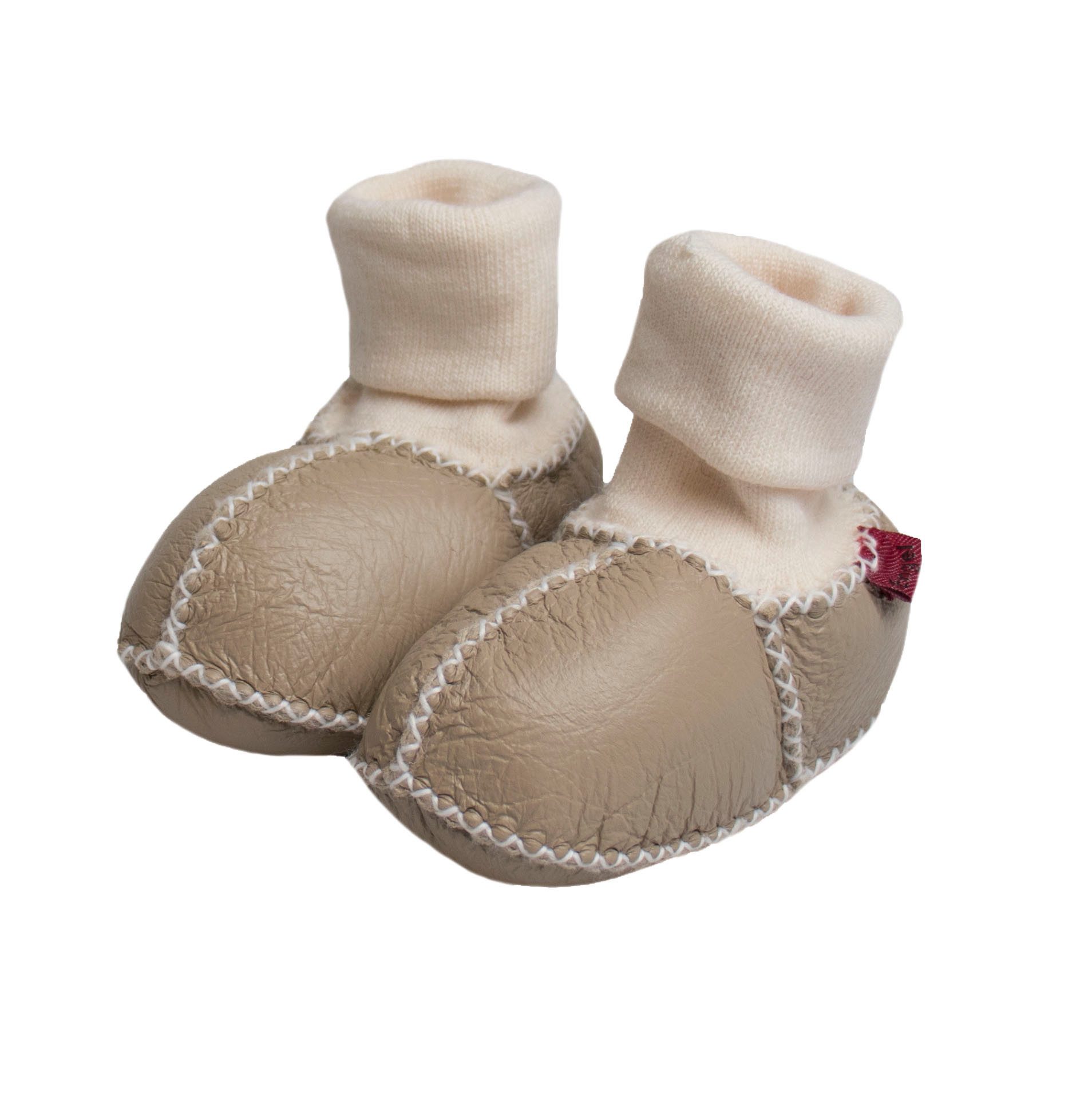 Reissner Lammfelle Baby Booties und Fäustl. Lammfell Set COLMAR Strickbünd. und Ziernaht Babystiefel – Bild 3 von 5