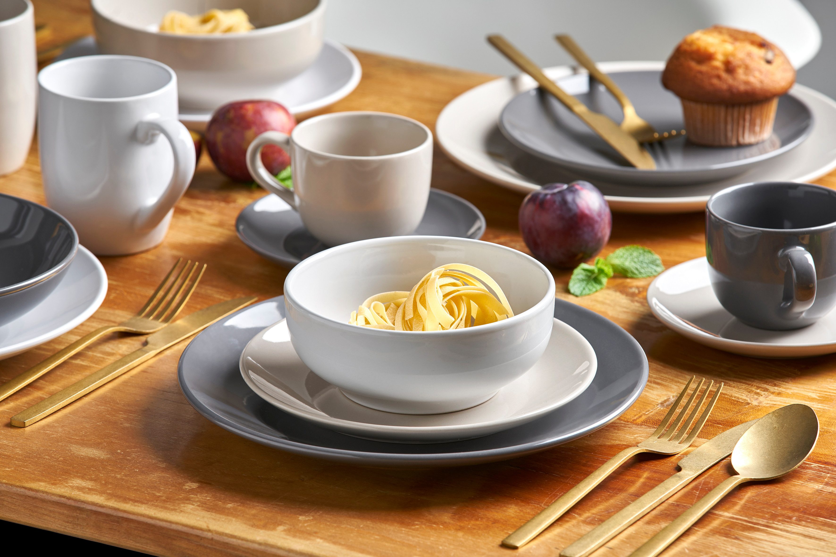 van Well Tasse Kaffee-Obertasse 200 ml Malmö, 6 Stück, 6-tlg., Steingut, spülmaschinen- und mikrowellengeeignet – Bild 5 von 5