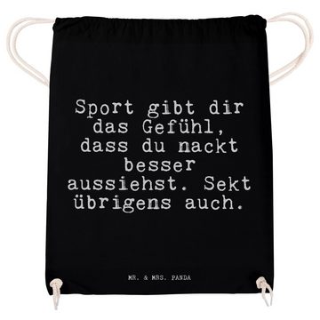 Mr. & Mrs. Panda Sporttasche Sport gibt dir das... - Schwarz - Geschenk, Aussehen, Sprüche, Weishe (1-tlg)