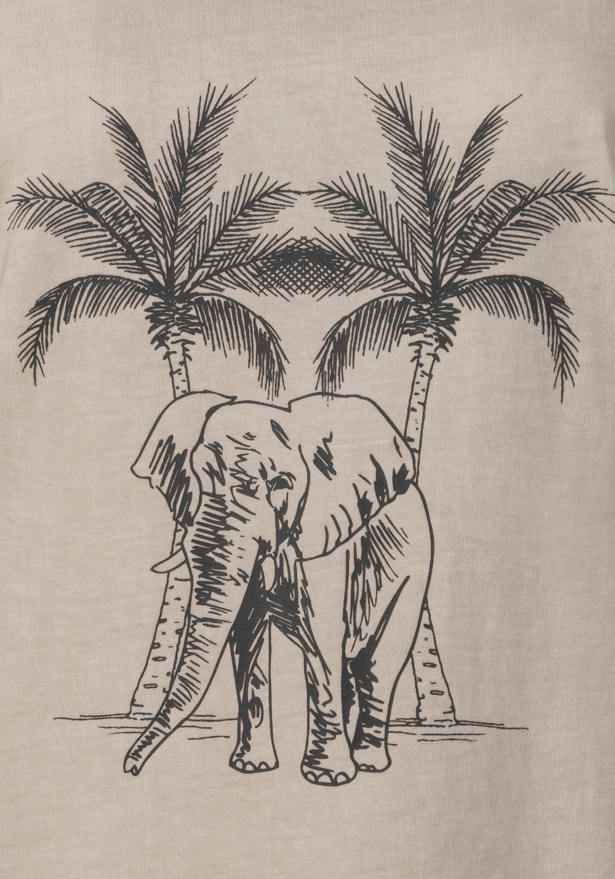 Vivance T-Shirt mit modischem Frontdruck aus weicher Baumwoll-Qualität