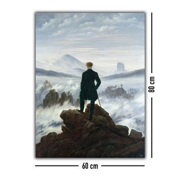 Close Up Kunstdruck C. D. Friedrich Kunstdruck Wanderer über dem Nebelmeer 60 x