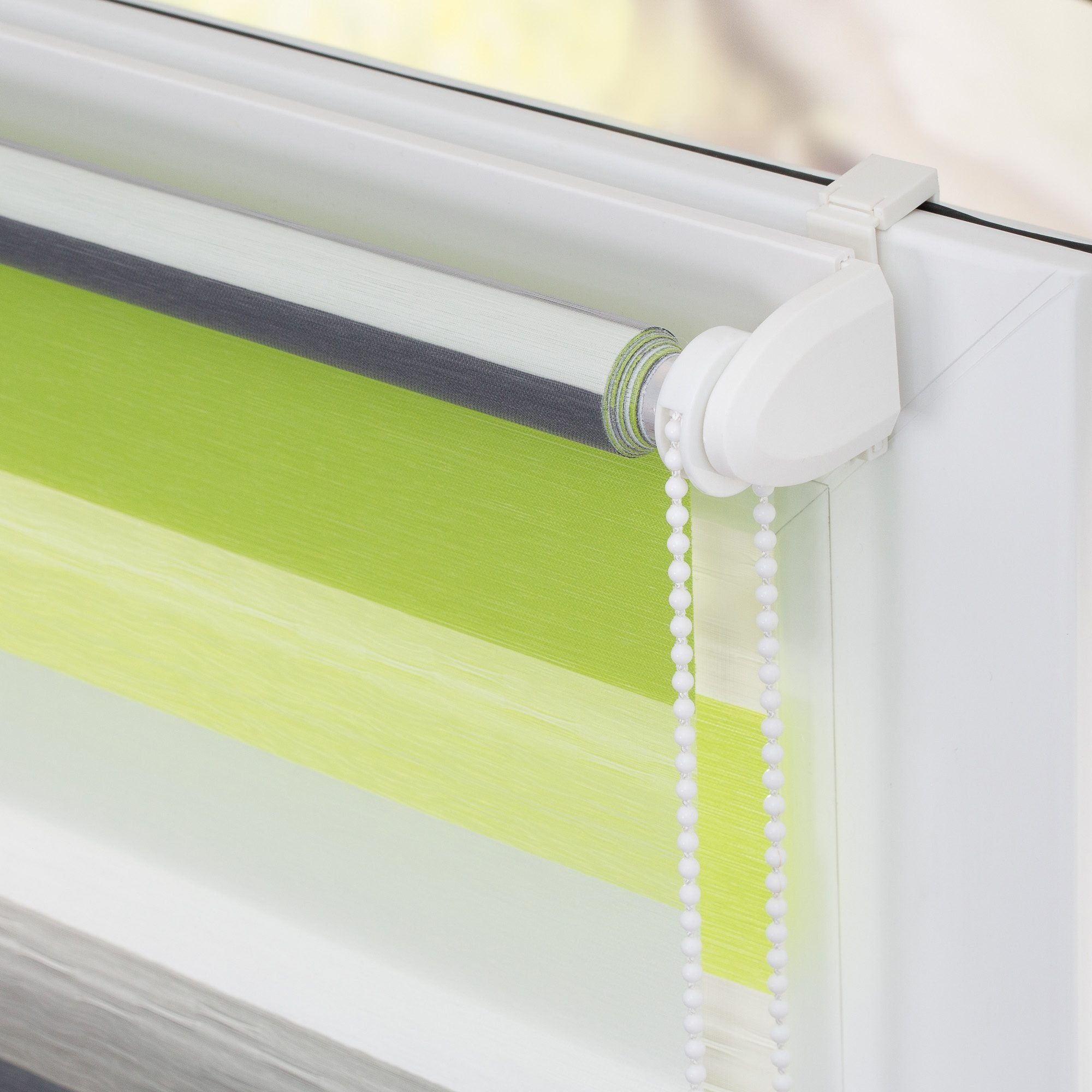 Doppelrollo Duo Rollo Klemmfix Bunt, LICHTBLICK ORIGINAL, Lichtschutz, ohne Bohren, Klemmfix, Seitenzug