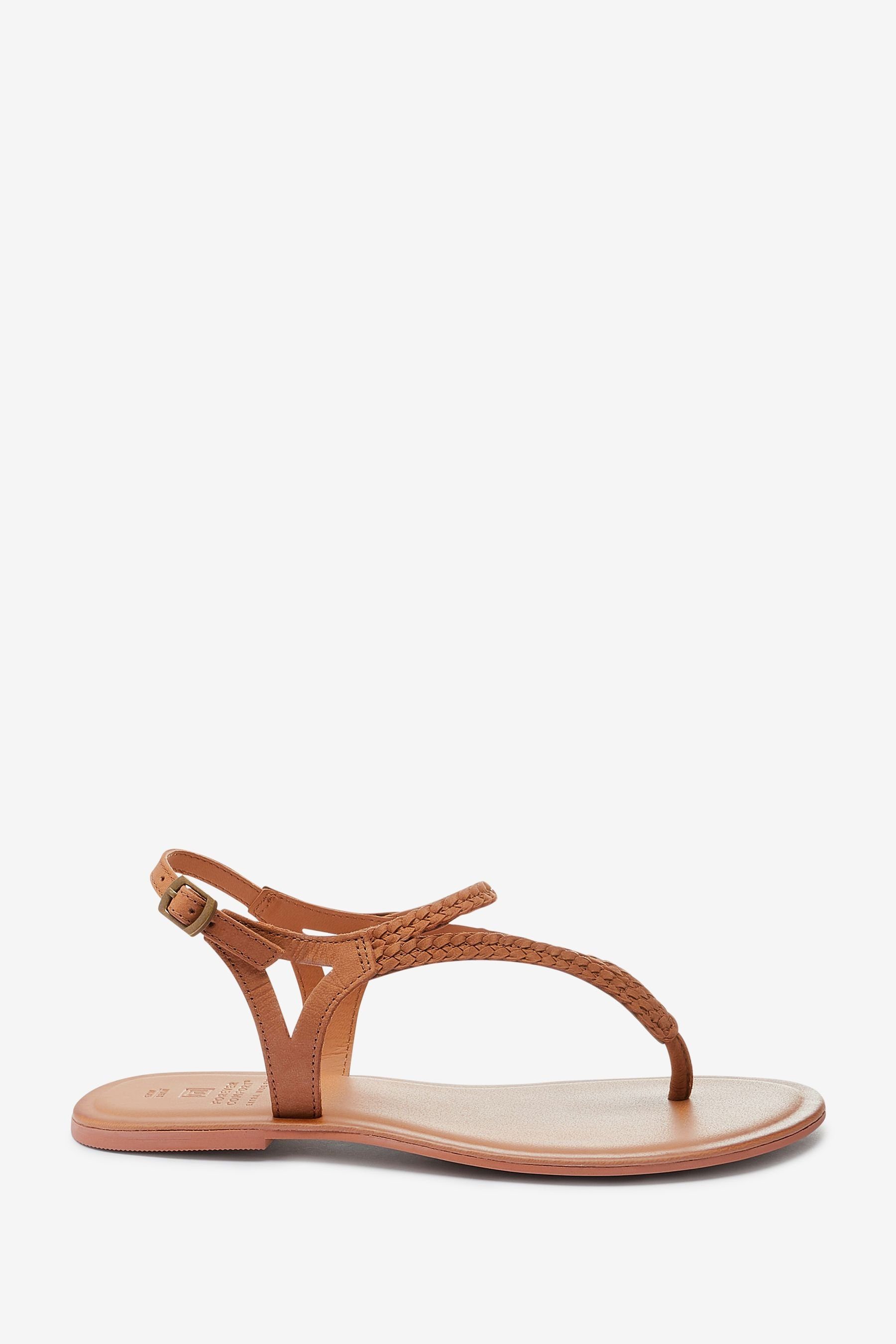 Next Forever Comfort® Leder-Zehenstegsandalen-Extraweit Zehentrenner (1-tlg günstig online kaufen