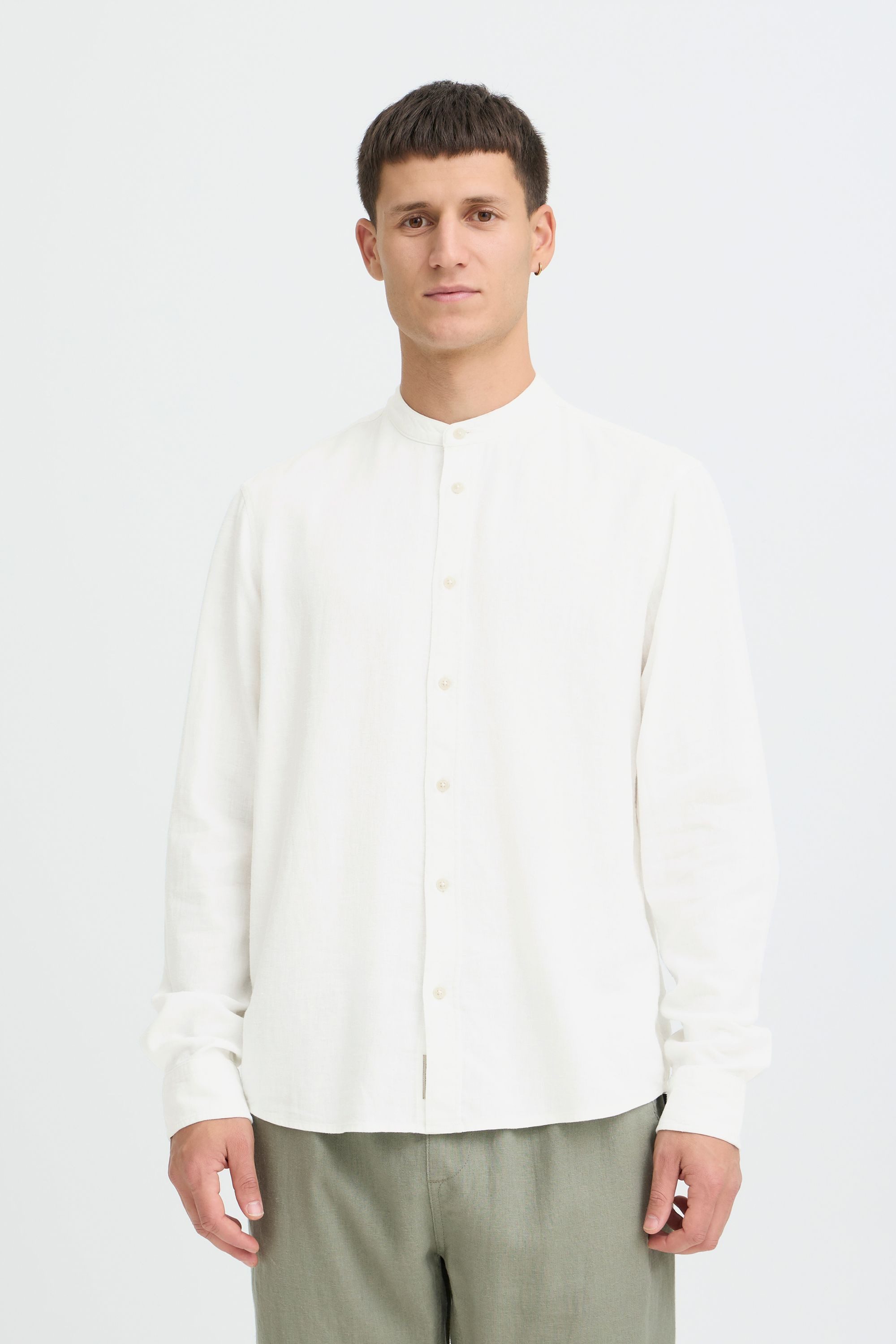 Blend Leinenhemd BHMLines Stilvolles Langarmhemd aus Leinenmix günstig online kaufen