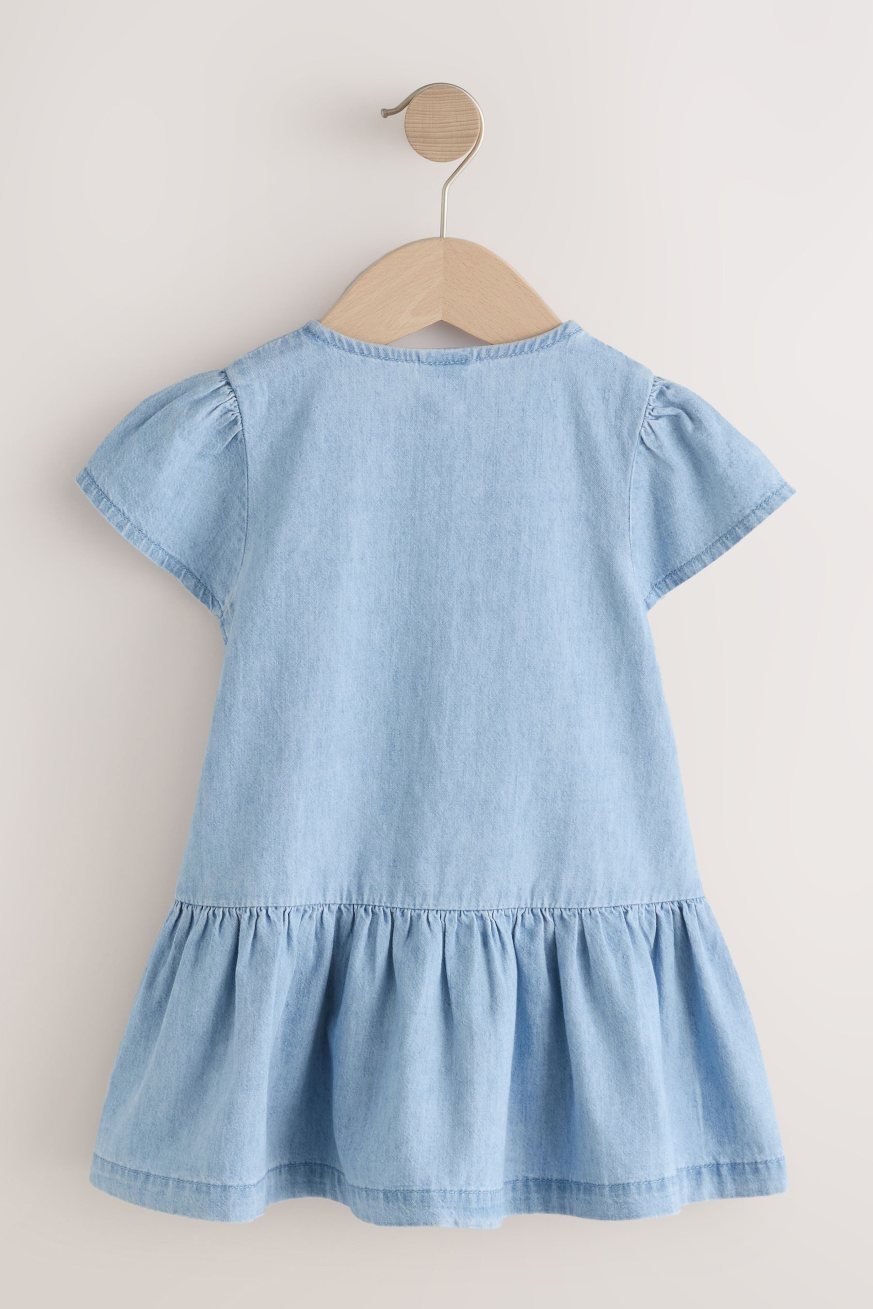 Next Blusenkleid Kurzärmeliges Baumwollkleid (1-tlg)