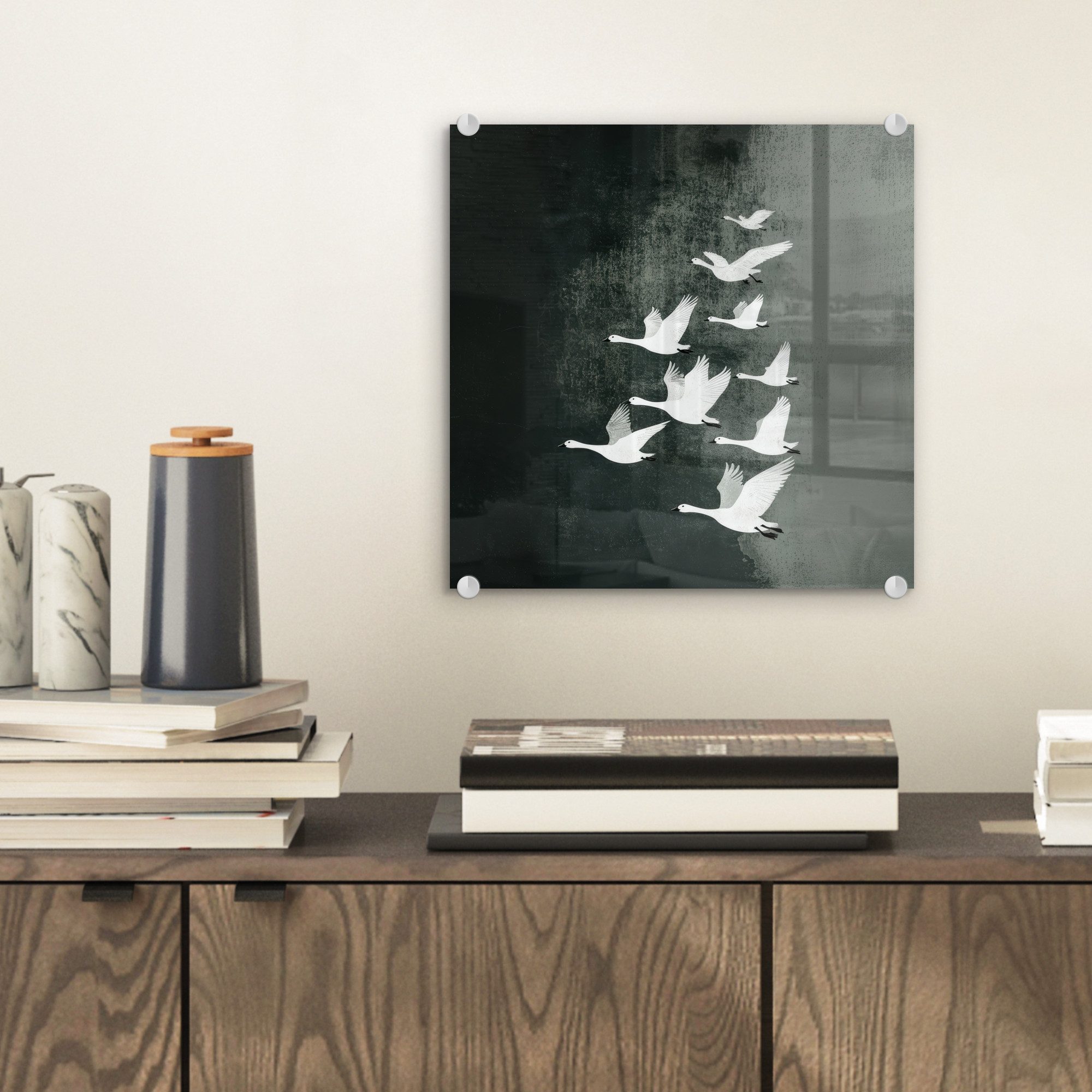 MuchoWow Acrylglasbild Vogel - Japandi - günstig online kaufen