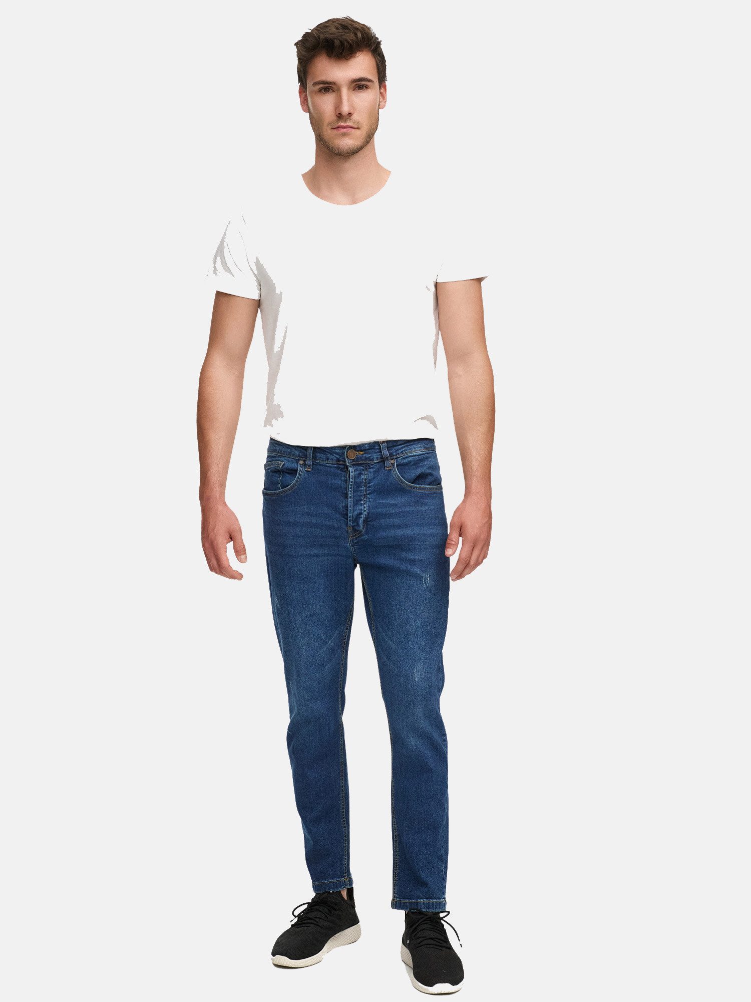 Tazzio Slim-fit-Jeans Denim A109 Stretch mit Elasthan - dezenten Destroyed- günstig online kaufen