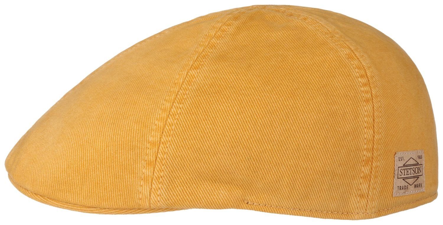 Stetson Schiebermütze Flat Cap Texas aus 100% weicher Baumwolle 96 gelb/braun