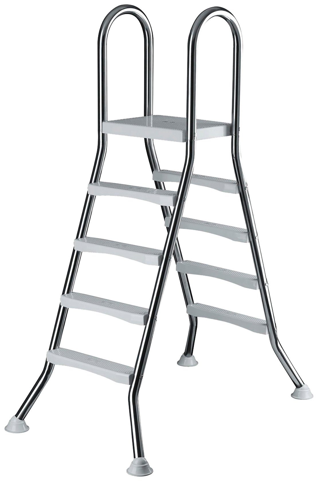 KWAD Poolleiter Edelstahlleiter 4+4 120cm V2A- DA 43mm, 120 cm Höhe