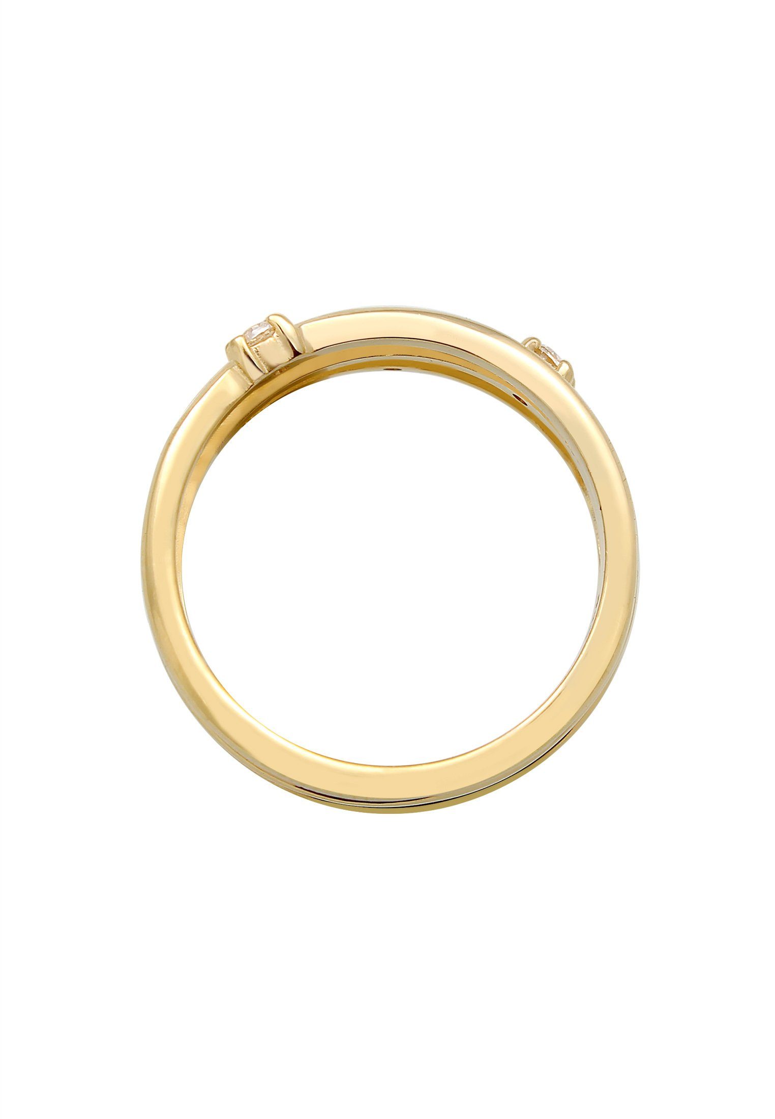 Elli Fingerring Wickelring Zirkonia Filigran 925 Silber