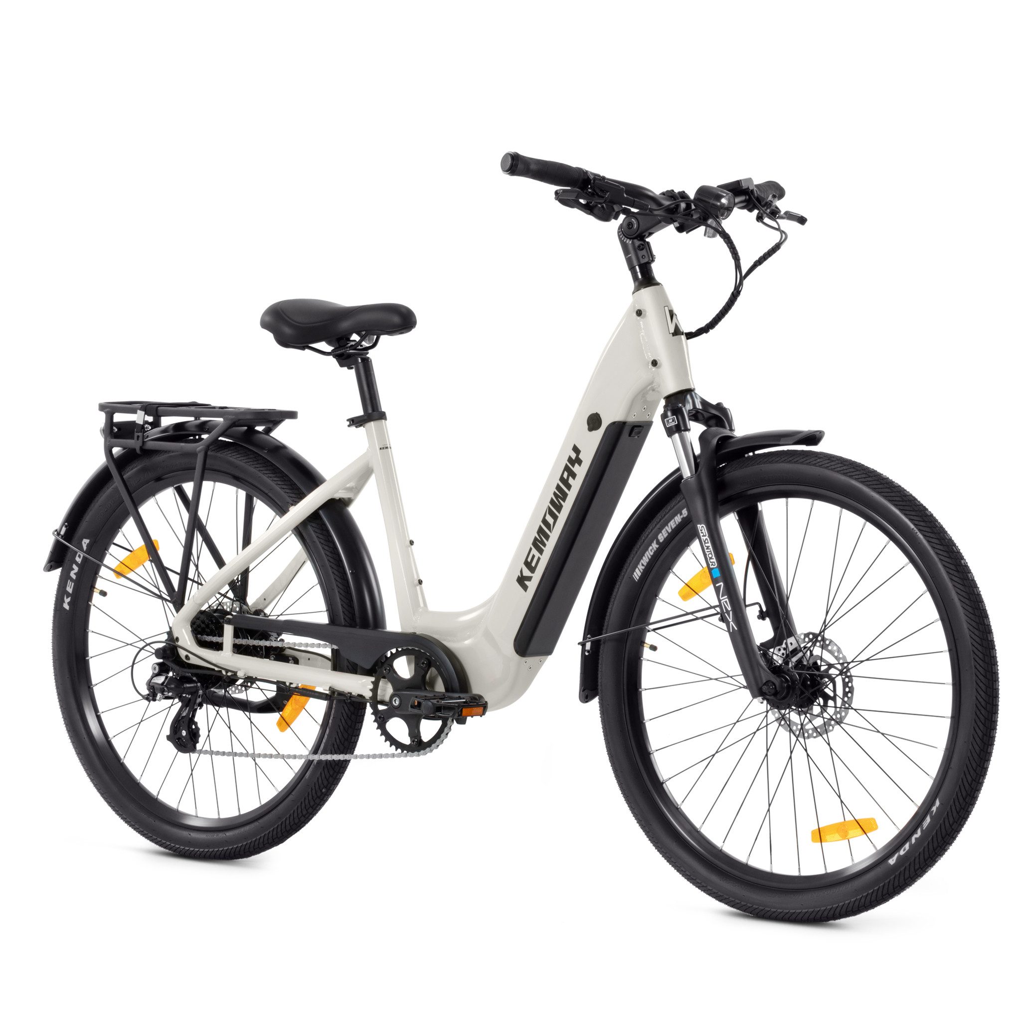 KEMOWAY E-Bike Cityrad E-Bike 27,5 Zoll City E-Bike 250W Heckmotor 48V 720Wh Akku K5R, 8 Gang, Heckmotor, 720 Wh