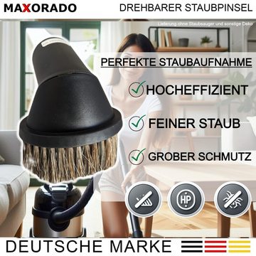 Maxorado Möbelpinsel Staubpinsel Bürste Set Ersatzteile für Hyla Staubsauger Zubehör Düse, Zubehör für Staubsauger, (2-tlg), drehbar, Naturhaar + Kunsthaar Kleiderbürste
