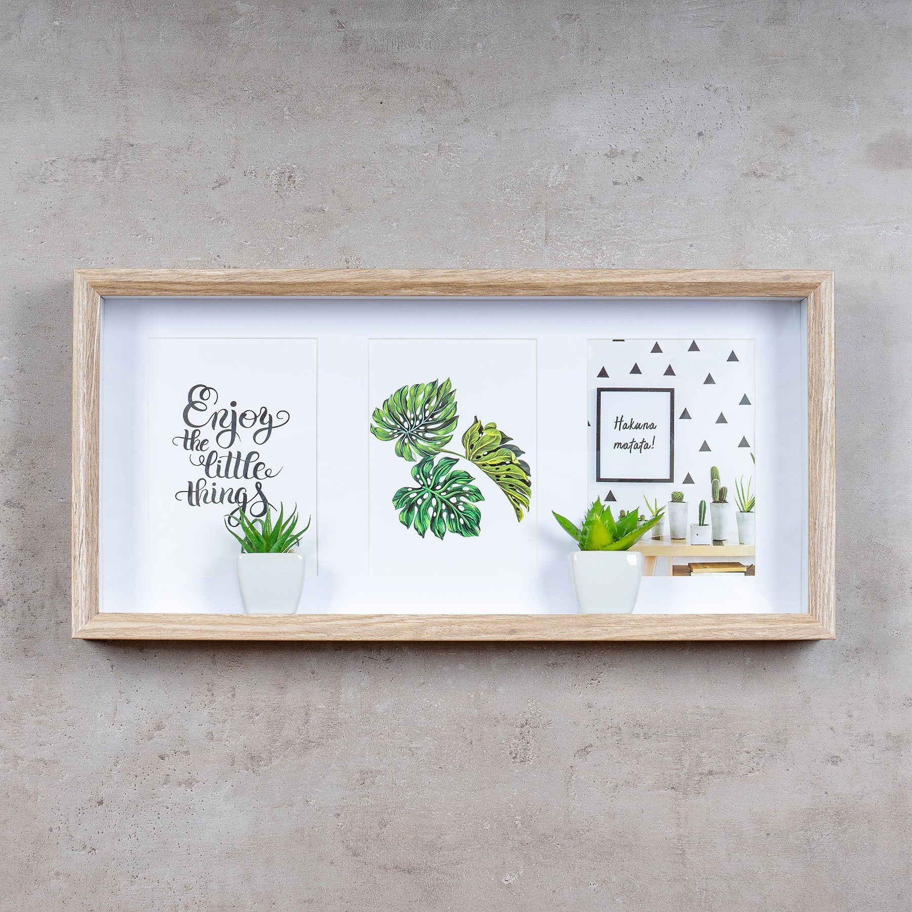 Levandeo® Bilderrahmen Collage, Bilderrahmen 3 Fotos 13x18cm Collage 2 Sukk günstig online kaufen