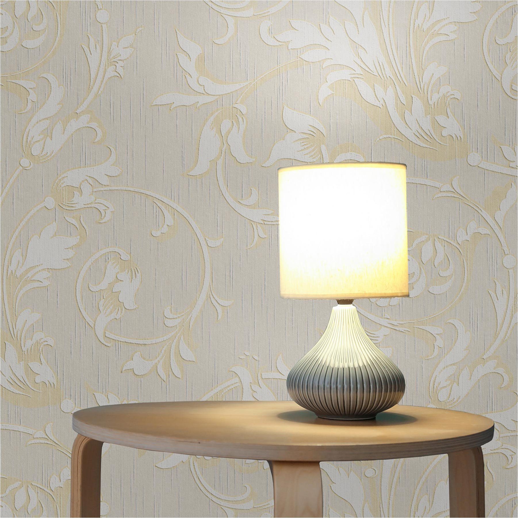 Vliestapete Tapete Blumen Lenni M1-No.3800, Vliestapete, Creme, Gold, Floral
