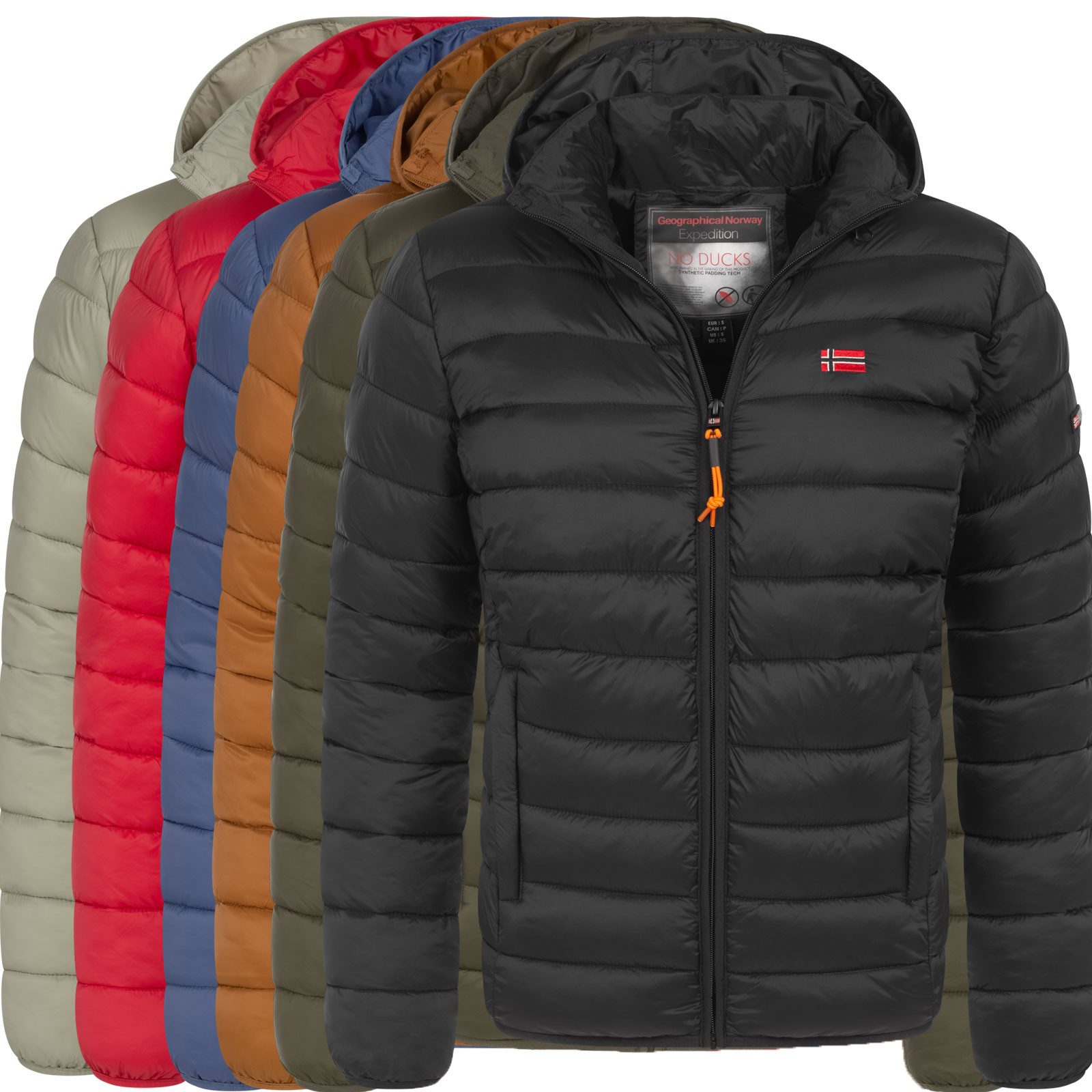 Geographical Norway Steppjacke Herren Winterjacke Jacke warm gefüttert Steppjacke Outdoor Leicht