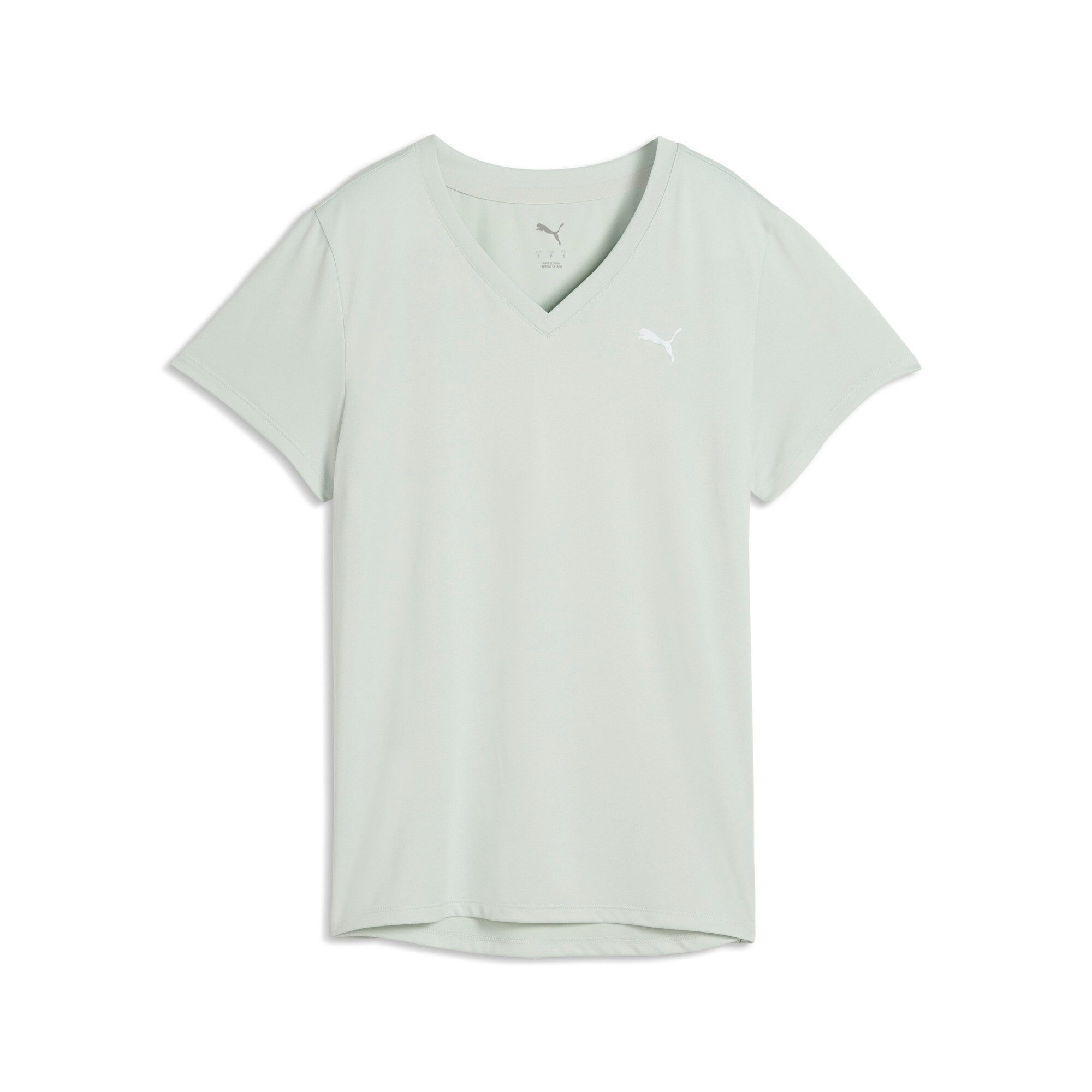 PUMA Trainingsshirt W TAD ESSENTIAL VNECK TEE mit DryCELL-Technologie, körperbetonter V-Ausschnitt, Kurzarmdesign