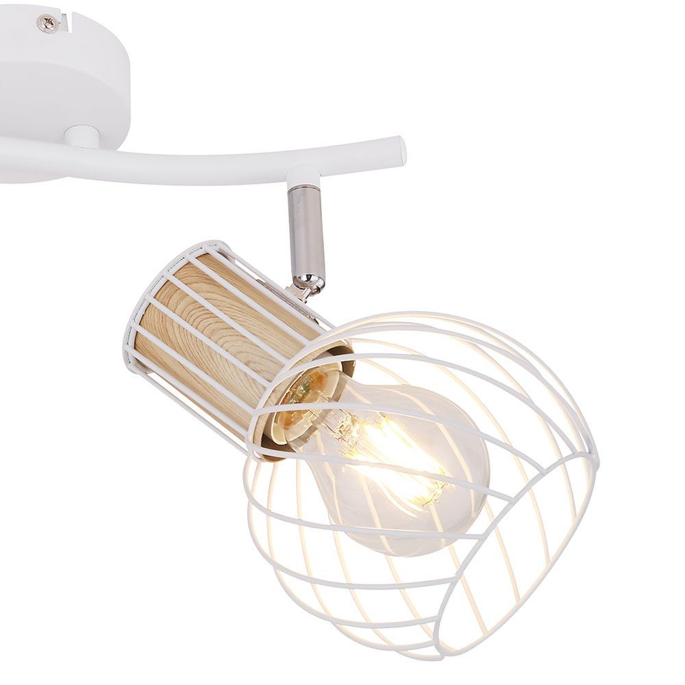 GLOBO LIGHTING Deckenspot, Leuchtmittel nicht inklusive, Vintage Deckenstrahler Deckenleuchte 2 flammig Spotleuchte Metall
