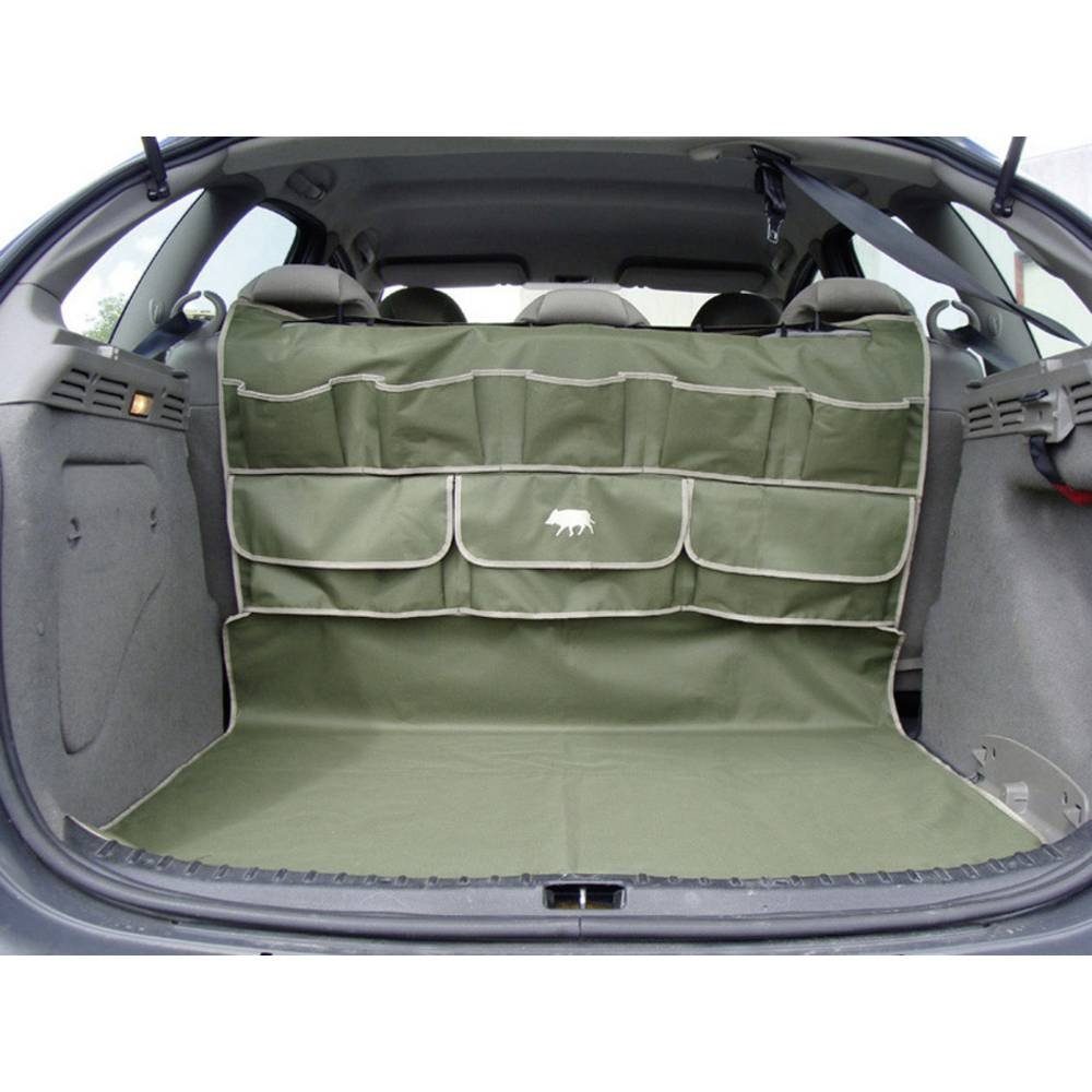 Berger & Schröter Kofferraummatte Kofferraumschutz mit Rücksitztasche