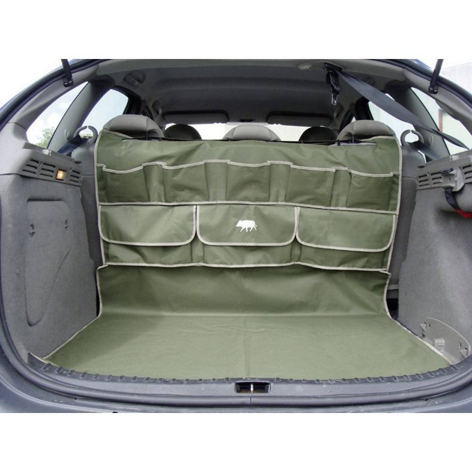 Berger & Schröter Kofferraummatte Kofferraumschutz mit Rücksitztasche