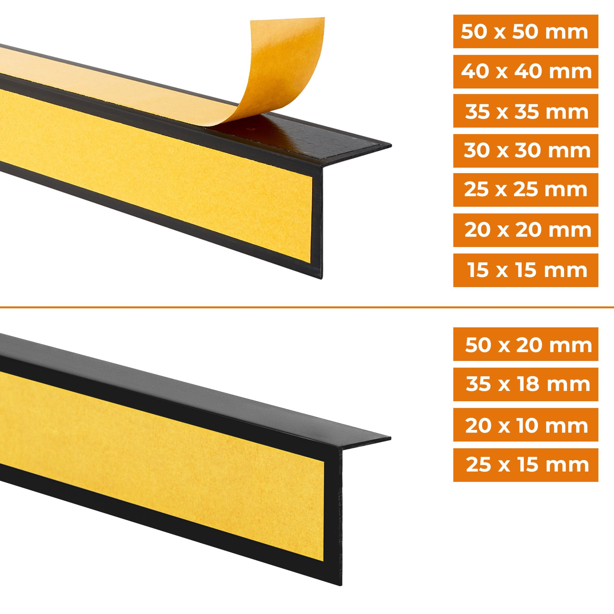Quest Winkelprofil Kantenschutzprofil selbstklebend 15 x 15 mm, für Innenecken (1-St), selbstklebend, 15 x 15 mm, 100 cm – Bild 3 von 5