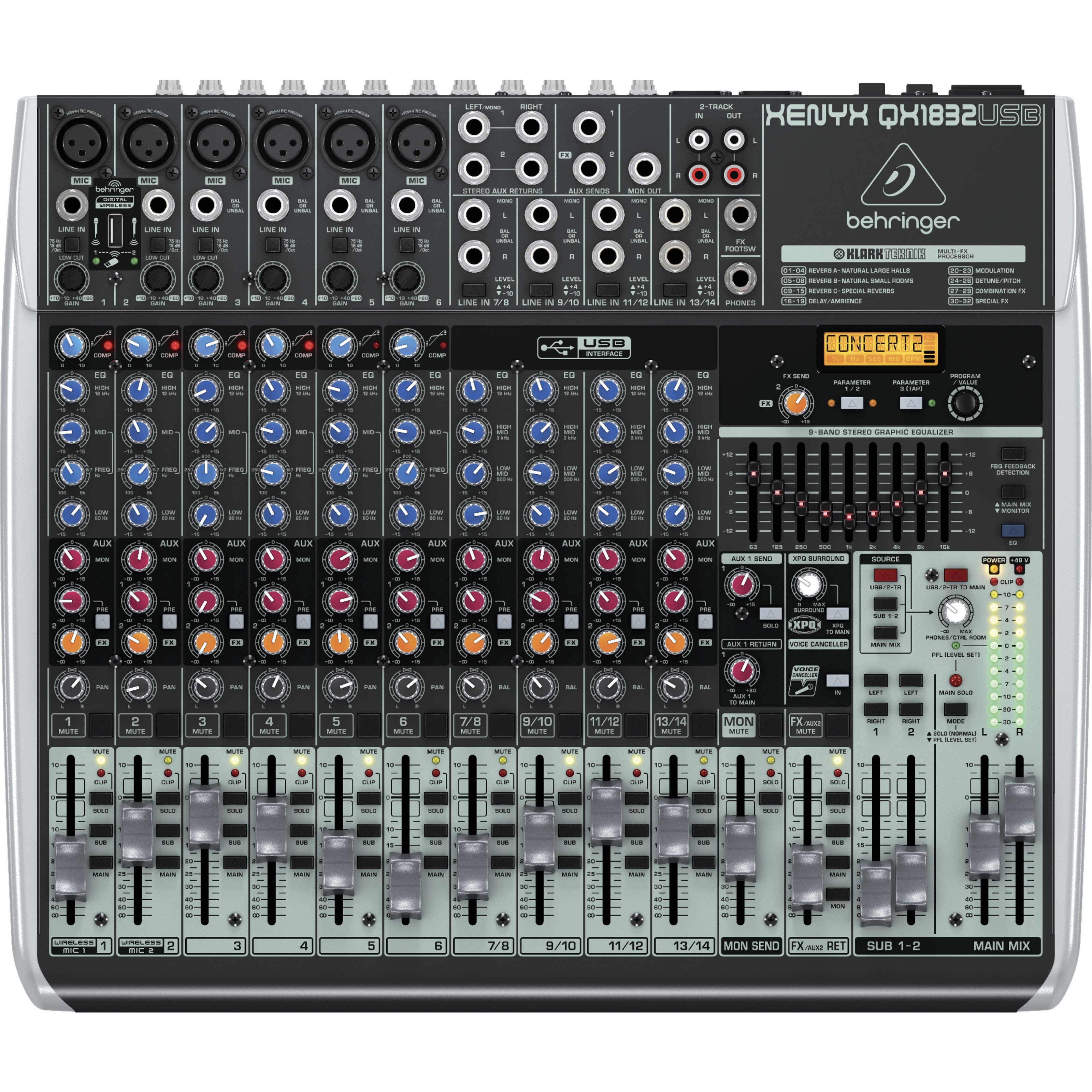 Behringer Mischpult, (PA Mischpulte, Analog Mixer), XENYX QX1832USB - Analogmixer