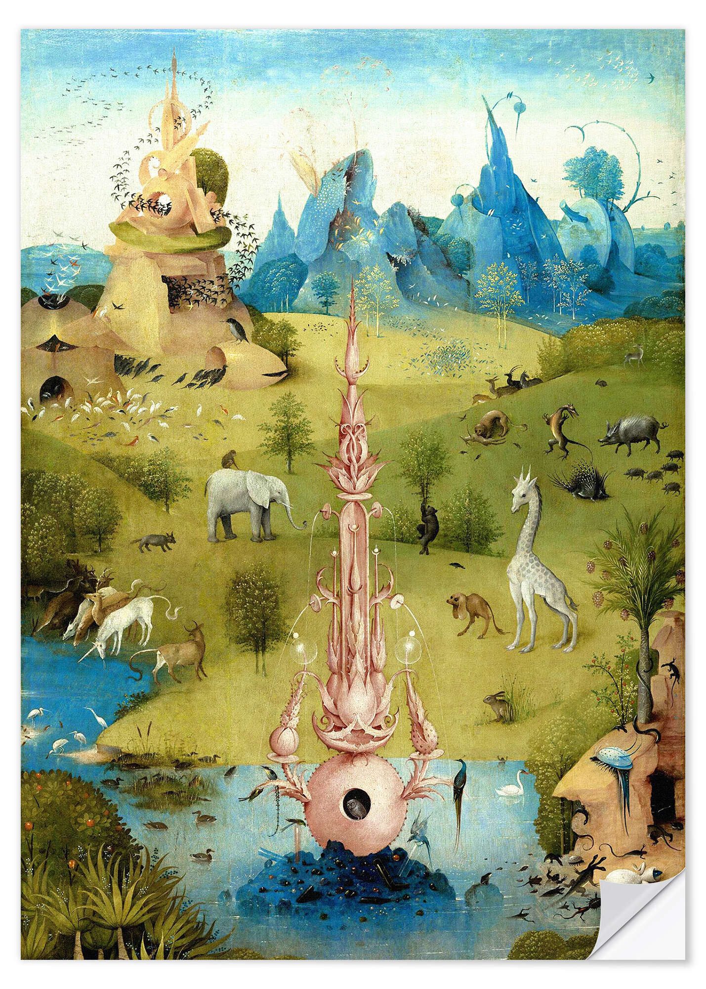 Posterlounge Wandfolie Hieronymus Bosch, Der Garten der Lüste Das