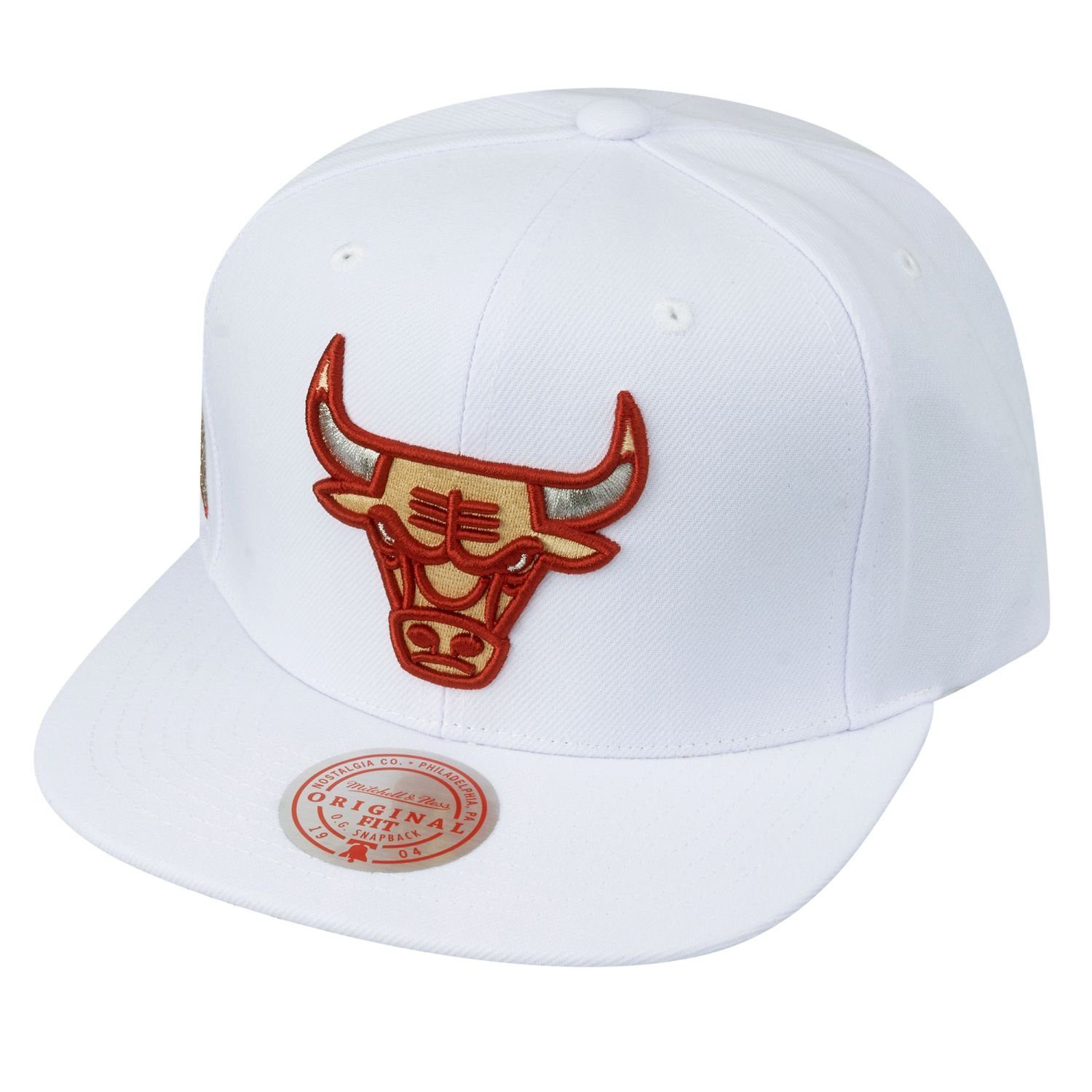 Mitchell & Ness Snapback Cap Bulls WHITE Chicago