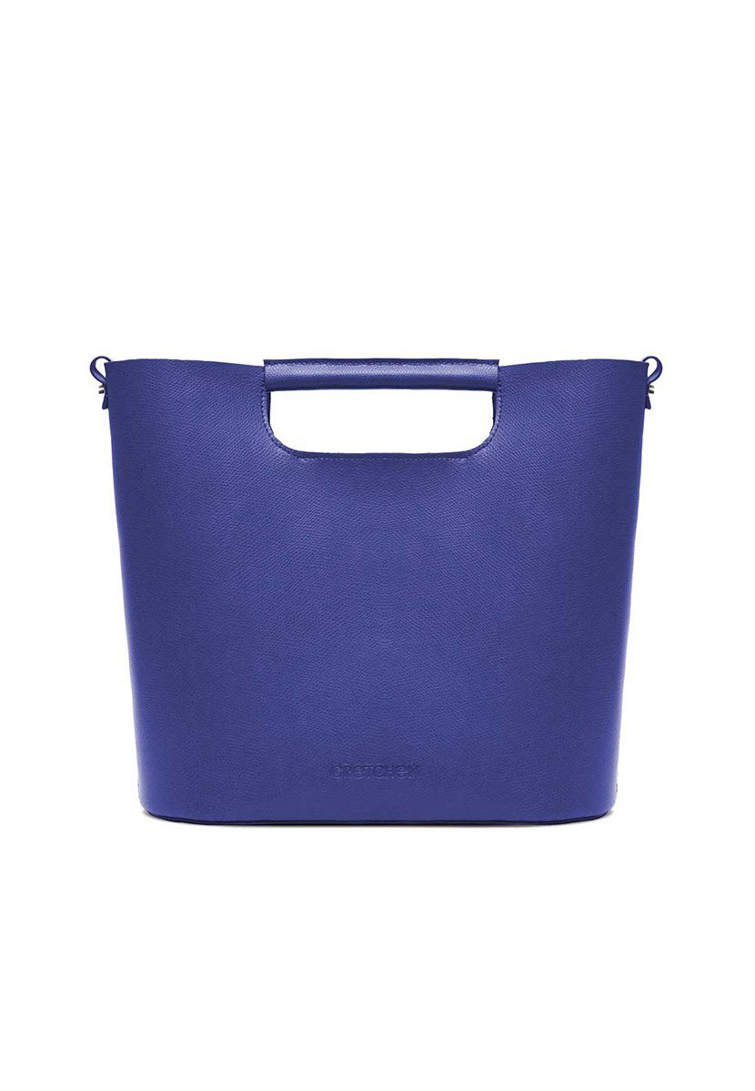 Crocus aus Shoulderbag, italienischem blau Schultertasche GRETCHEN Rindsleder