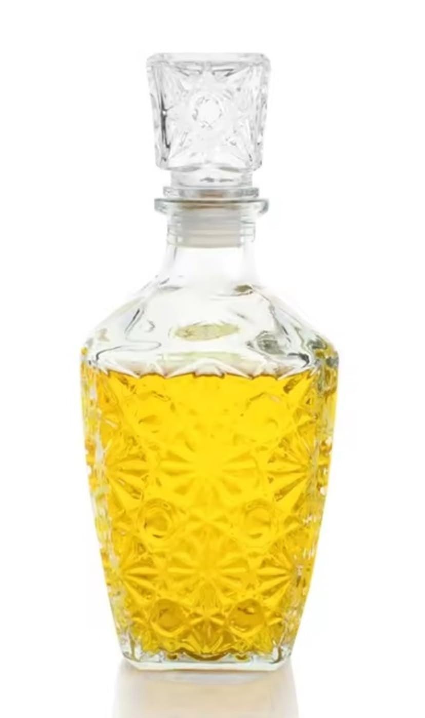 Karaffe Whiskey Karaffe aus Glas Verschluss 900ml