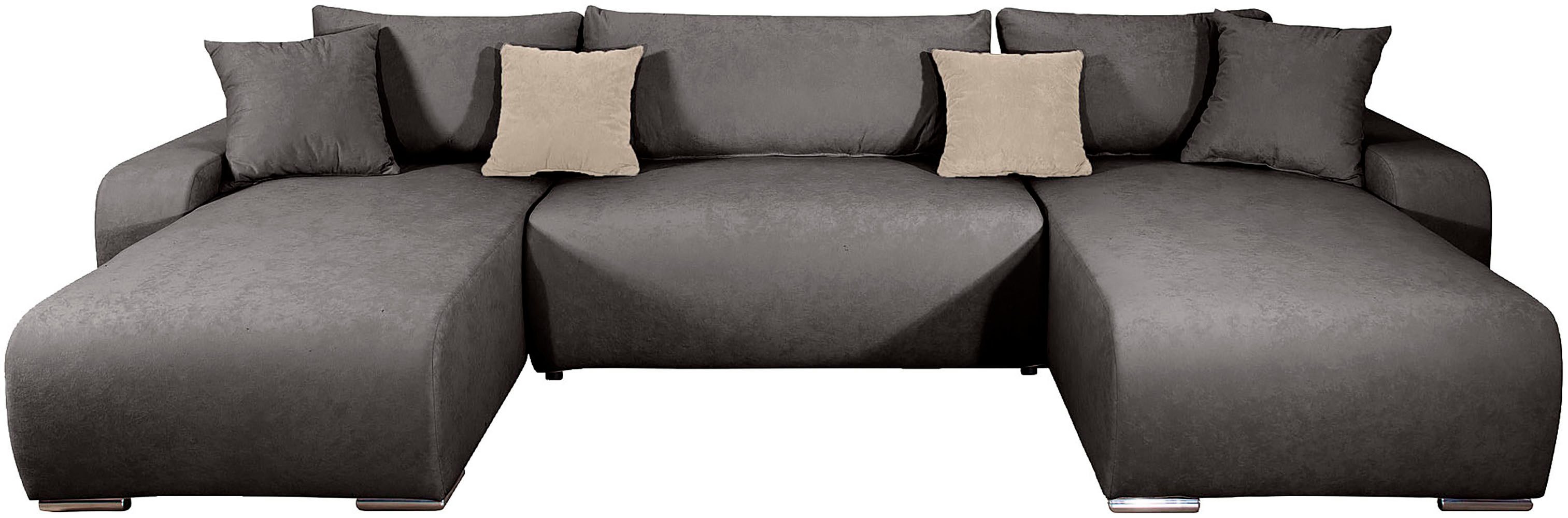 COLLECTION AB Wohnlandschaft Paola U-Form, Breite 314 cm, Wohnlandschaft,2 Ottomane,Bonnelfederkern,Rückenkissen