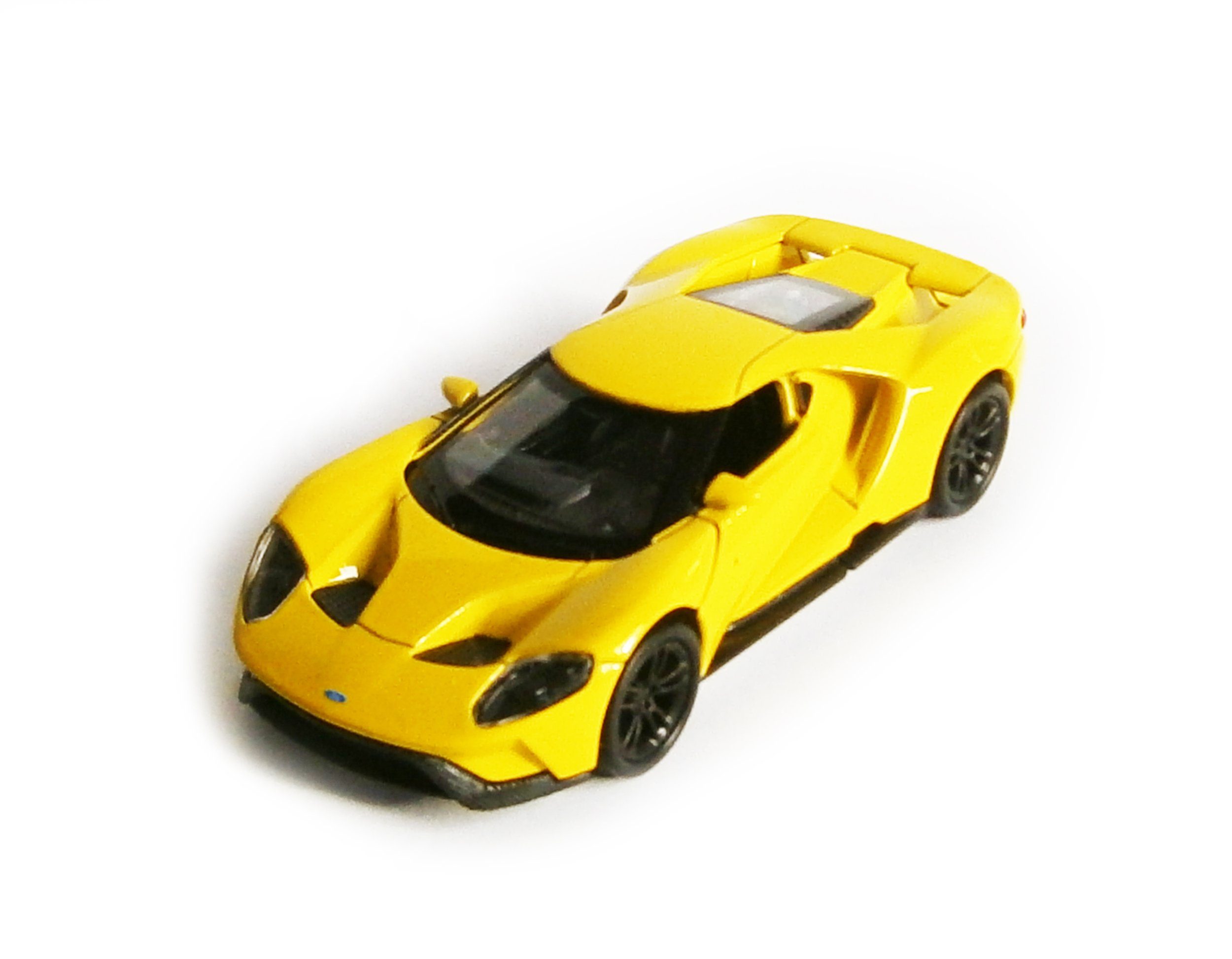 Welly Modellauto FORD GT 2017 12cm Metall Modellauto Modell Auto 16 (Gelb), Metall Spielzeugauto Kinder Geschenk