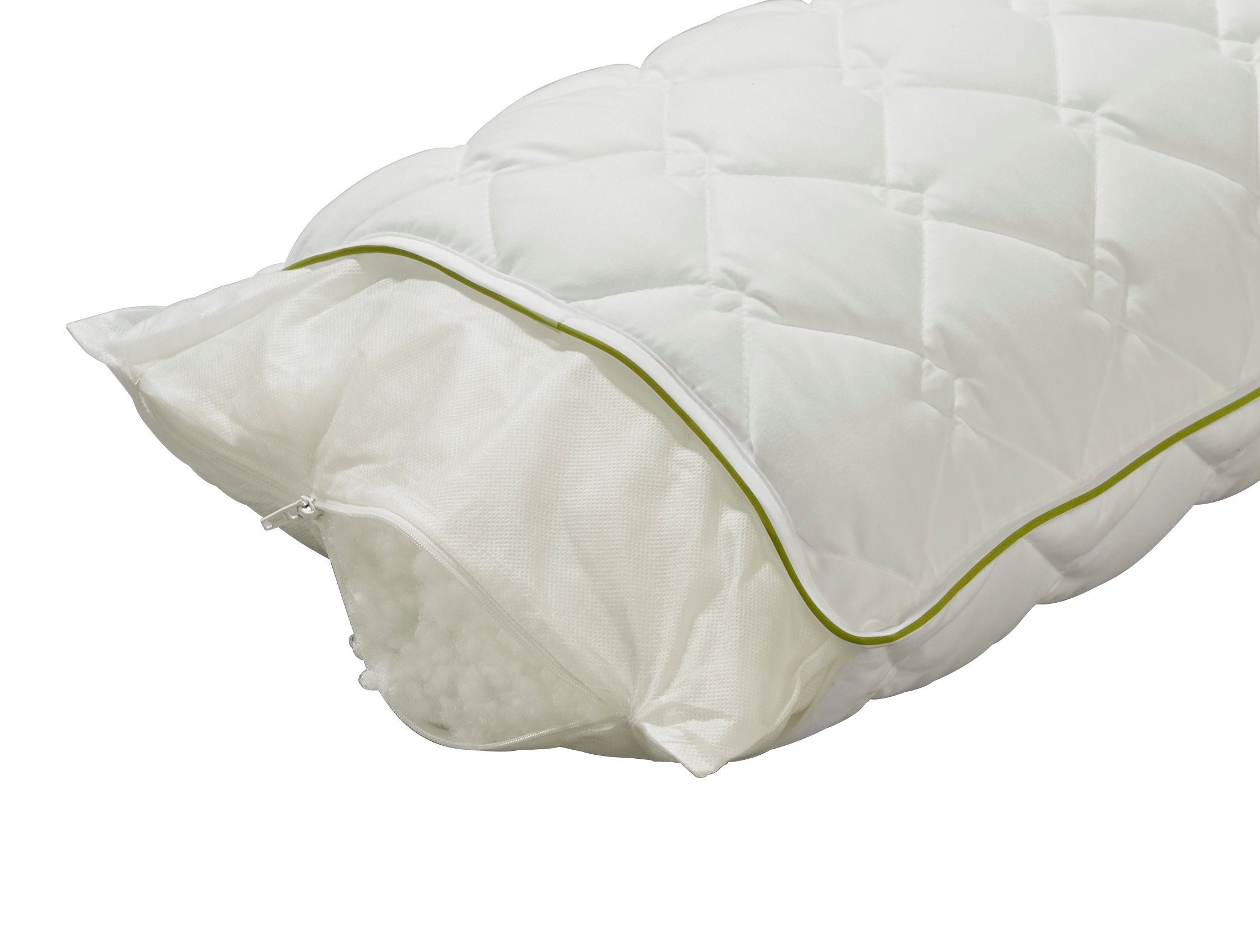 irisette GREENLINE Kopfkissen Kissen Irisette Cyclafill ECO, Füllung: 100% Polyester - Hohlfaserkugeln Cyclafill® (aus recycelten PET-Flaschen), Bezug: weich und anschmiegsam, Seitenschläfer, Rückenschläfer, Bauchschläfer, waschbar bis 60°C, allergikergeeignet, umweltbewusste Schläfer